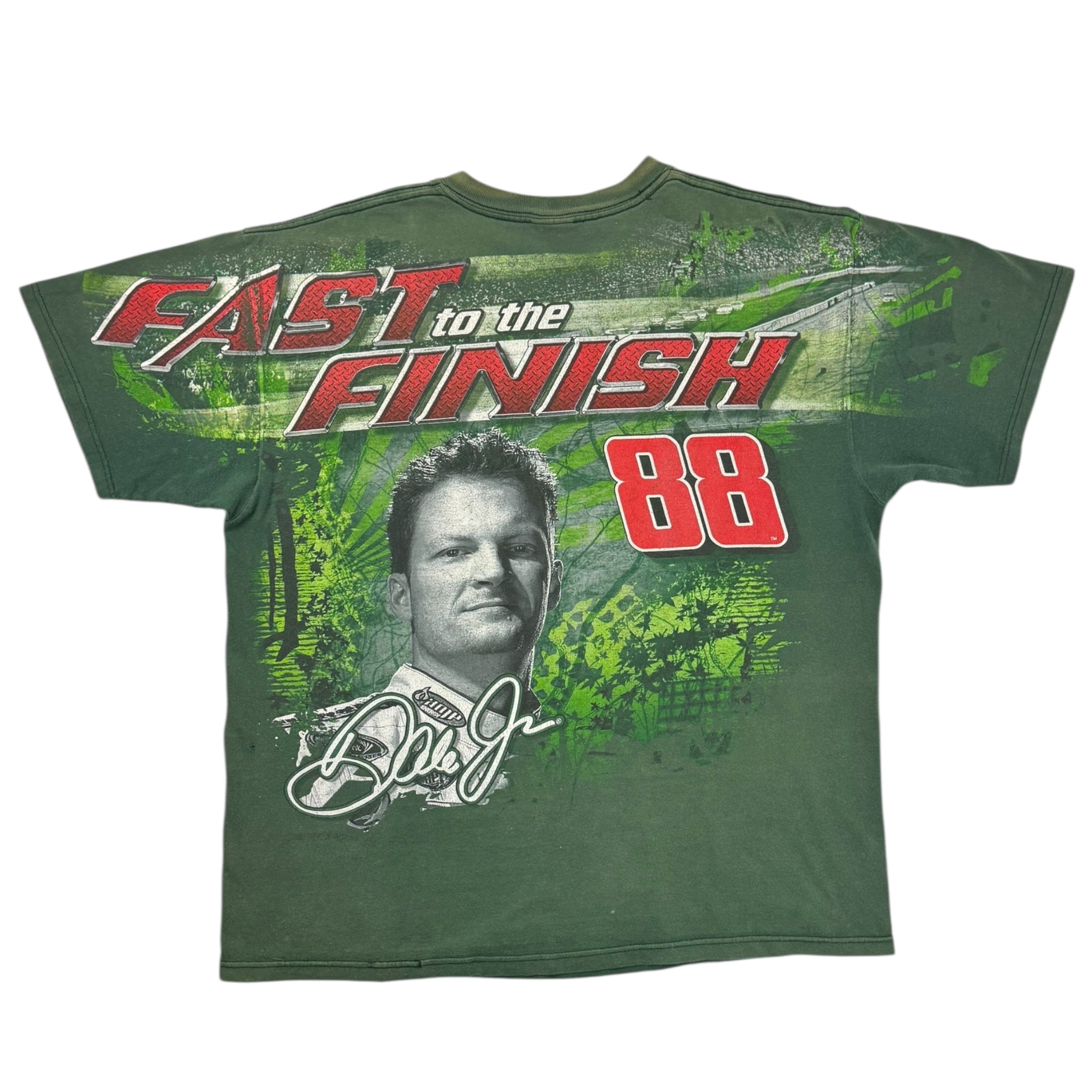 Vintage Dale Jr. All Over Print NASCAR T-Shirt