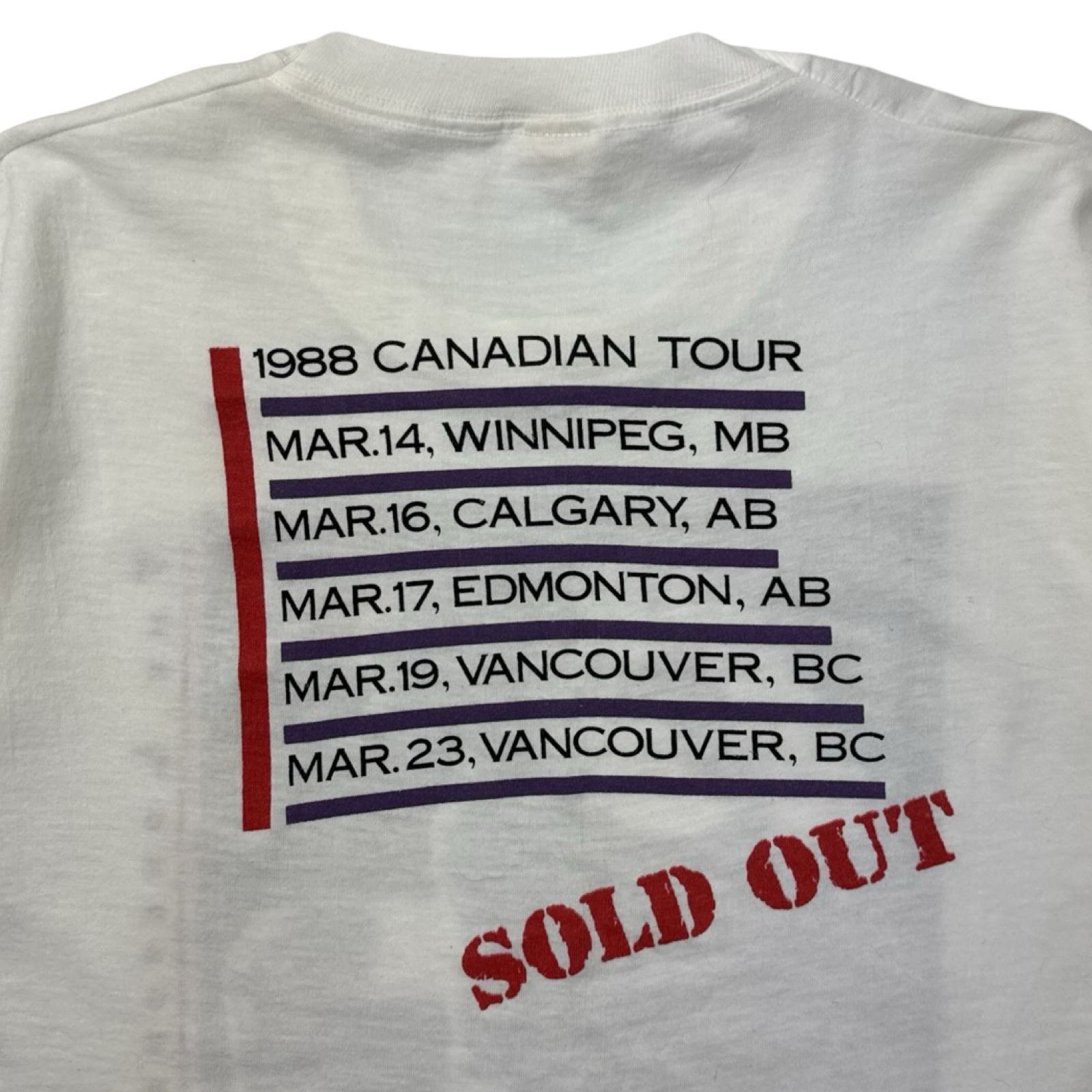 1987 John Cougar Mellencamp Canadian Tour T-Shirt