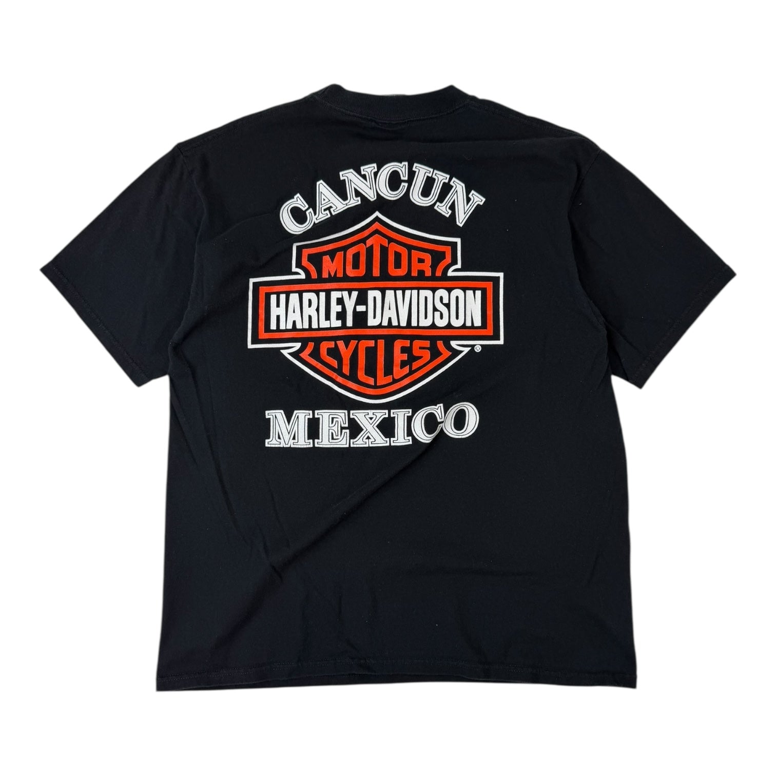 Vintage Harley Davidson Free Spirit Cancun Mexico T-Shirt Black