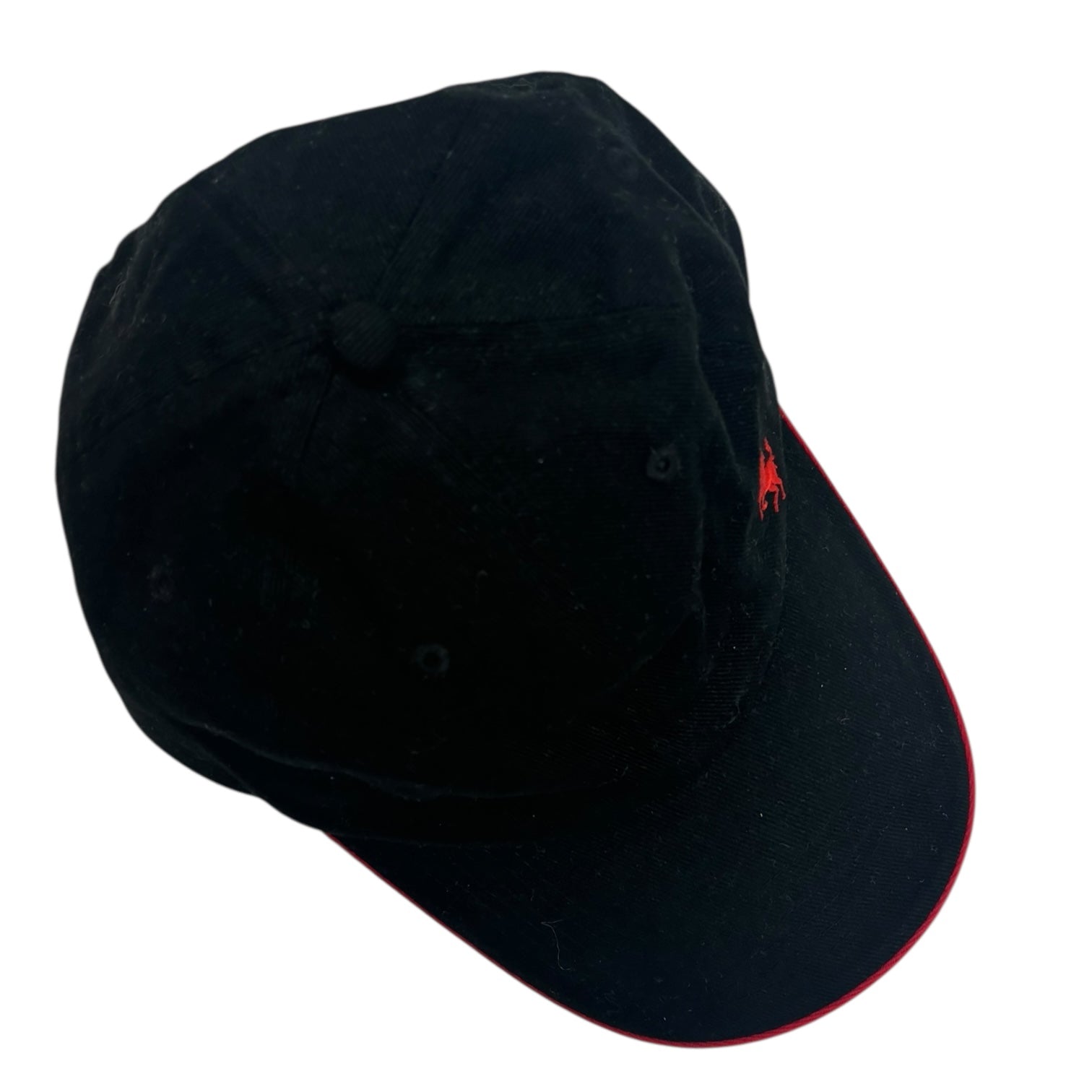 Vintage Ferrari Mini Logo StrapBack Hat Black