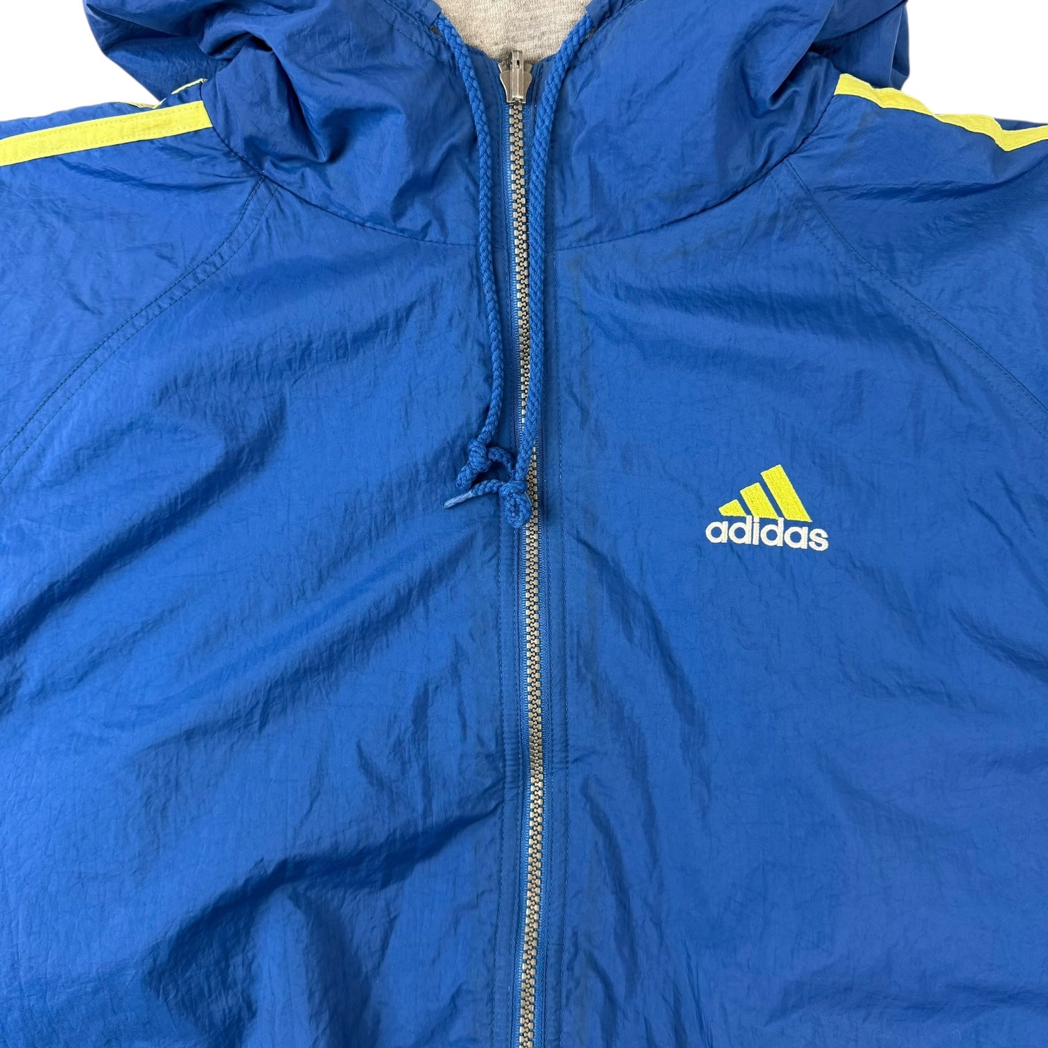 Vintage Blue and Green Adidas Reversible Windbreaker