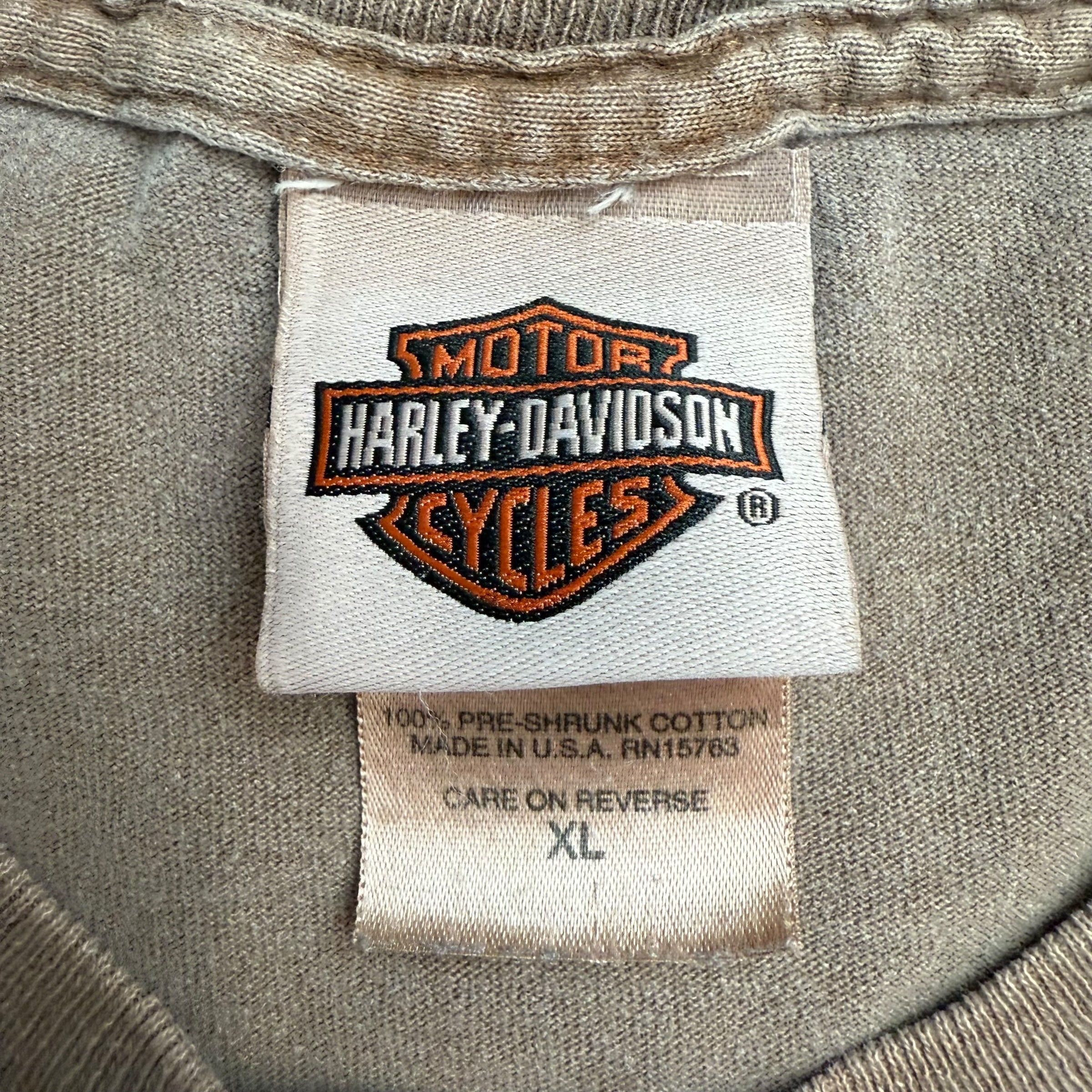 Vintage Harley Davidson Of Las Vegas Tee Faded Brown