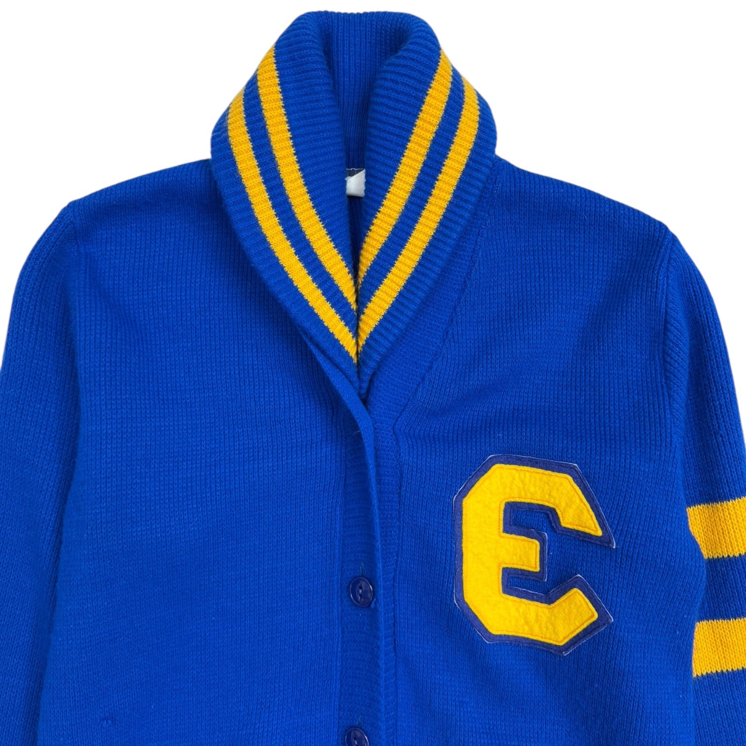Vintage Collegiate Cardigan Blue/Yellow
