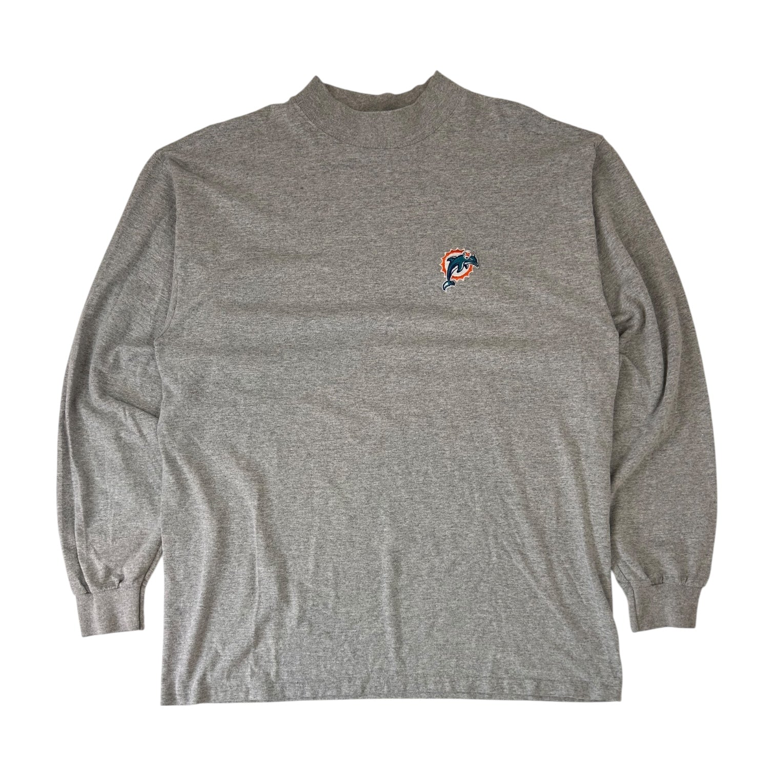 Vintage Miami Dolphins Long Sleeve Shirt Grey