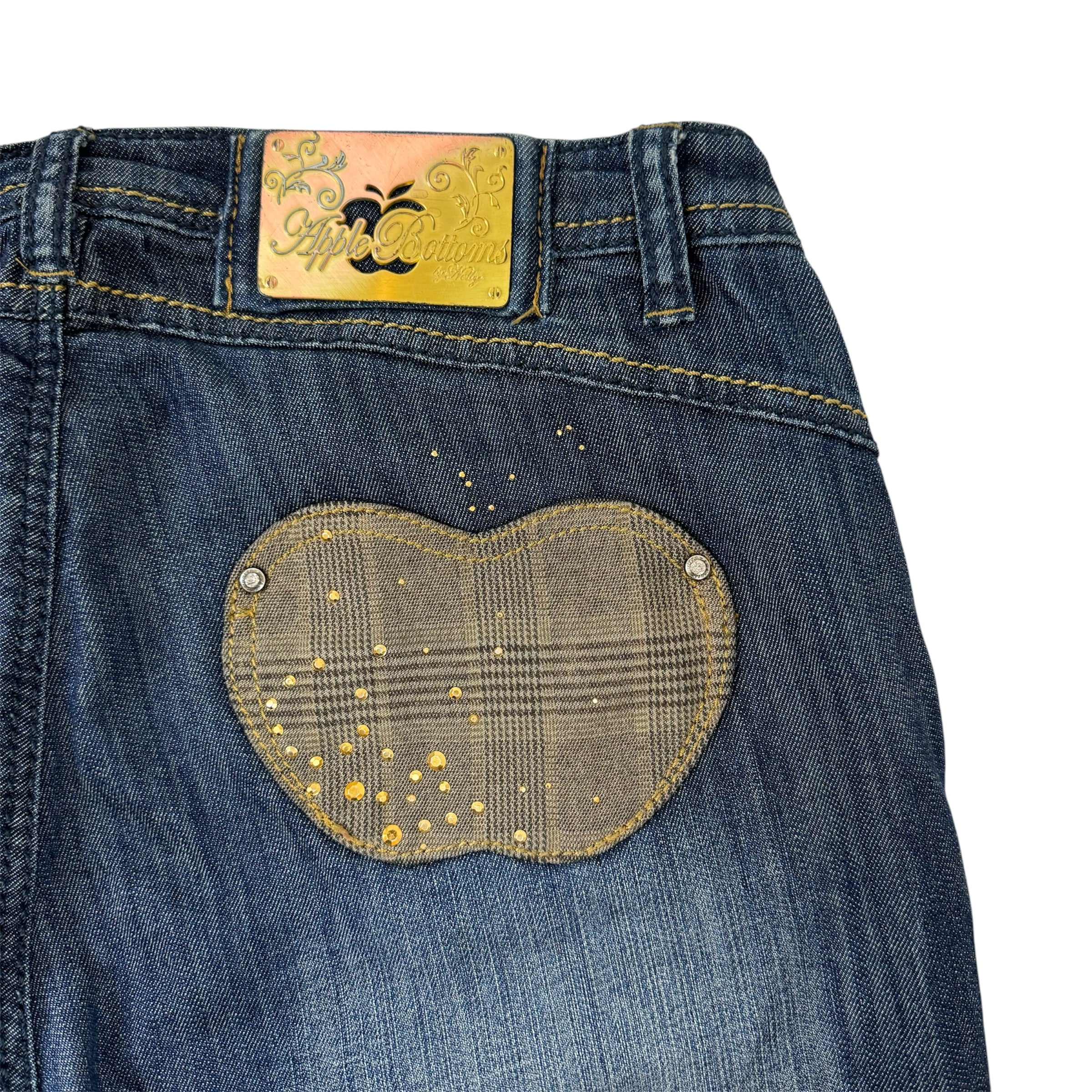 Vintage Y2K Blue Washed Apple Bottom Jeans