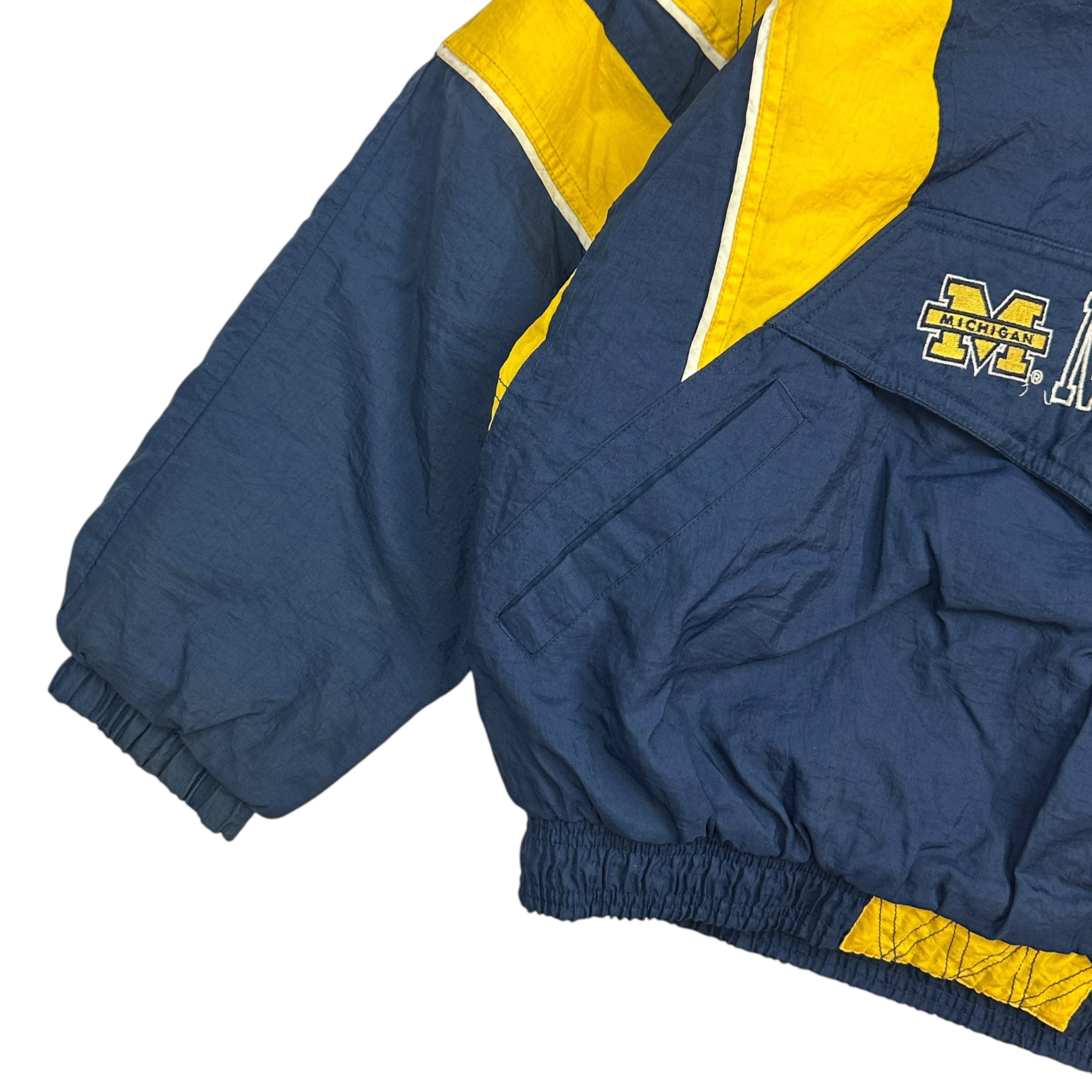 Vintage Starter Michigan Anorak Jacket Blue/Yellow