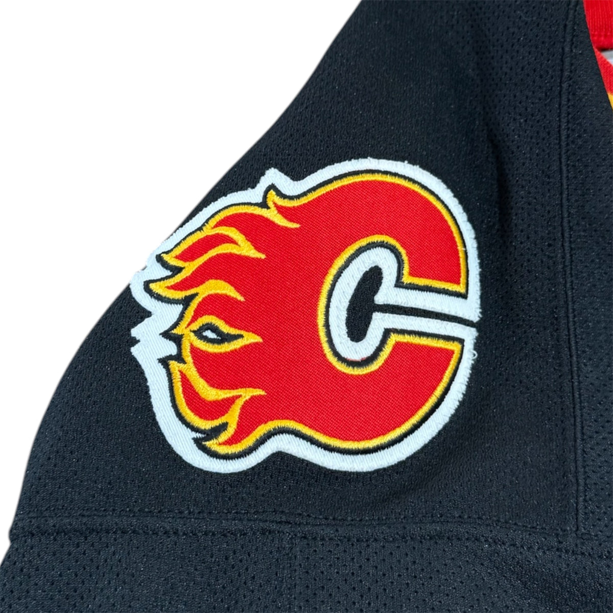 Vintage Calgary Flames Blasty Logo Pro Player Jersey Black