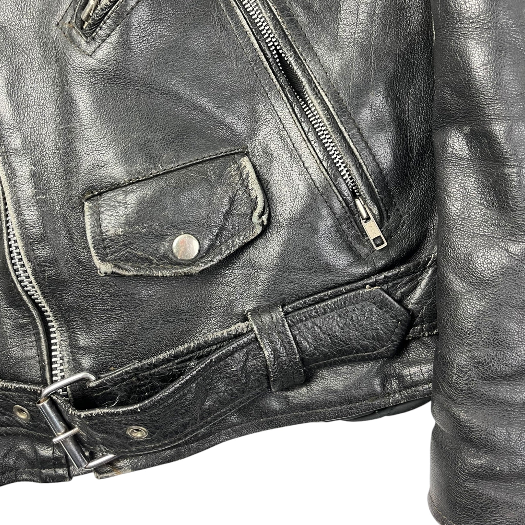 Vintage Motor Biker Leather Jacket