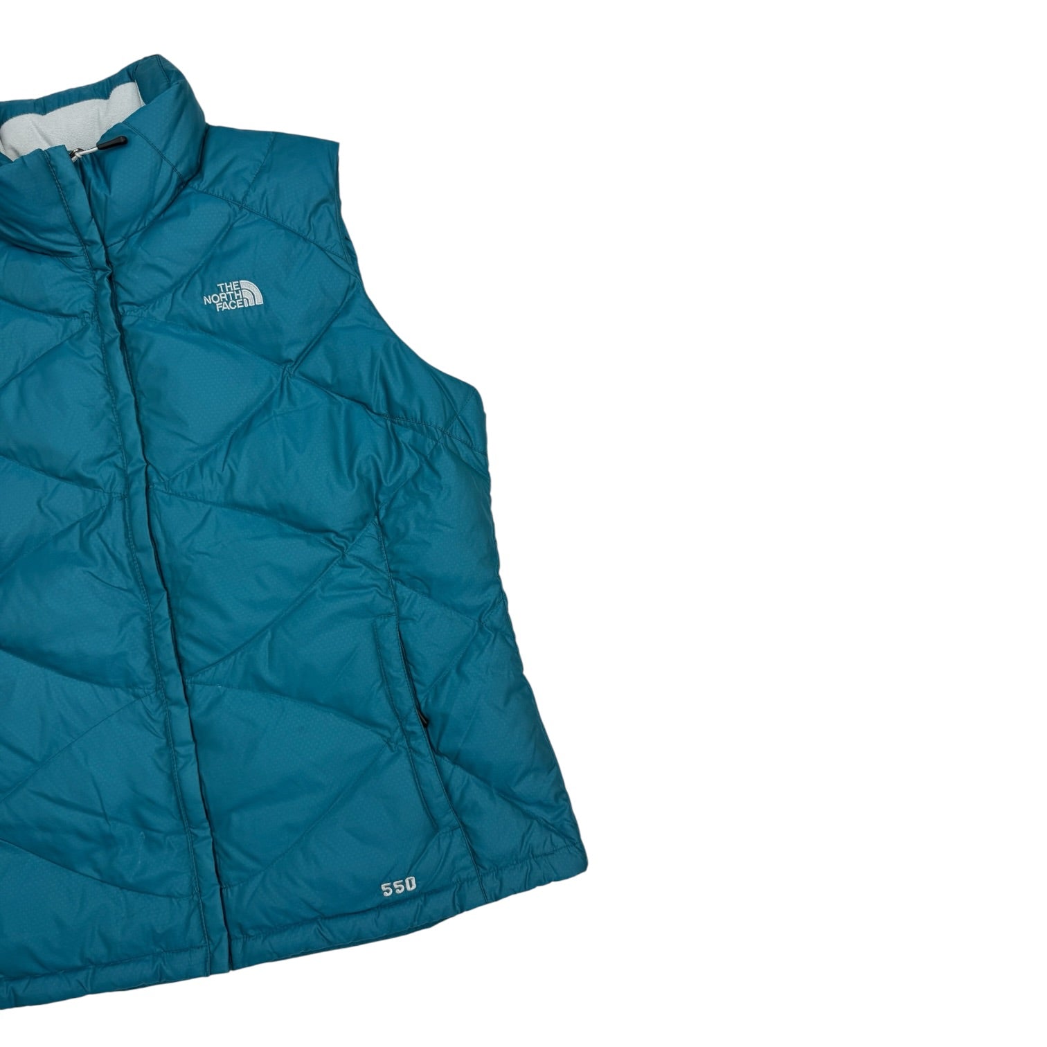 (W) Vintage The North Face 550 Fill Down Vest Blue