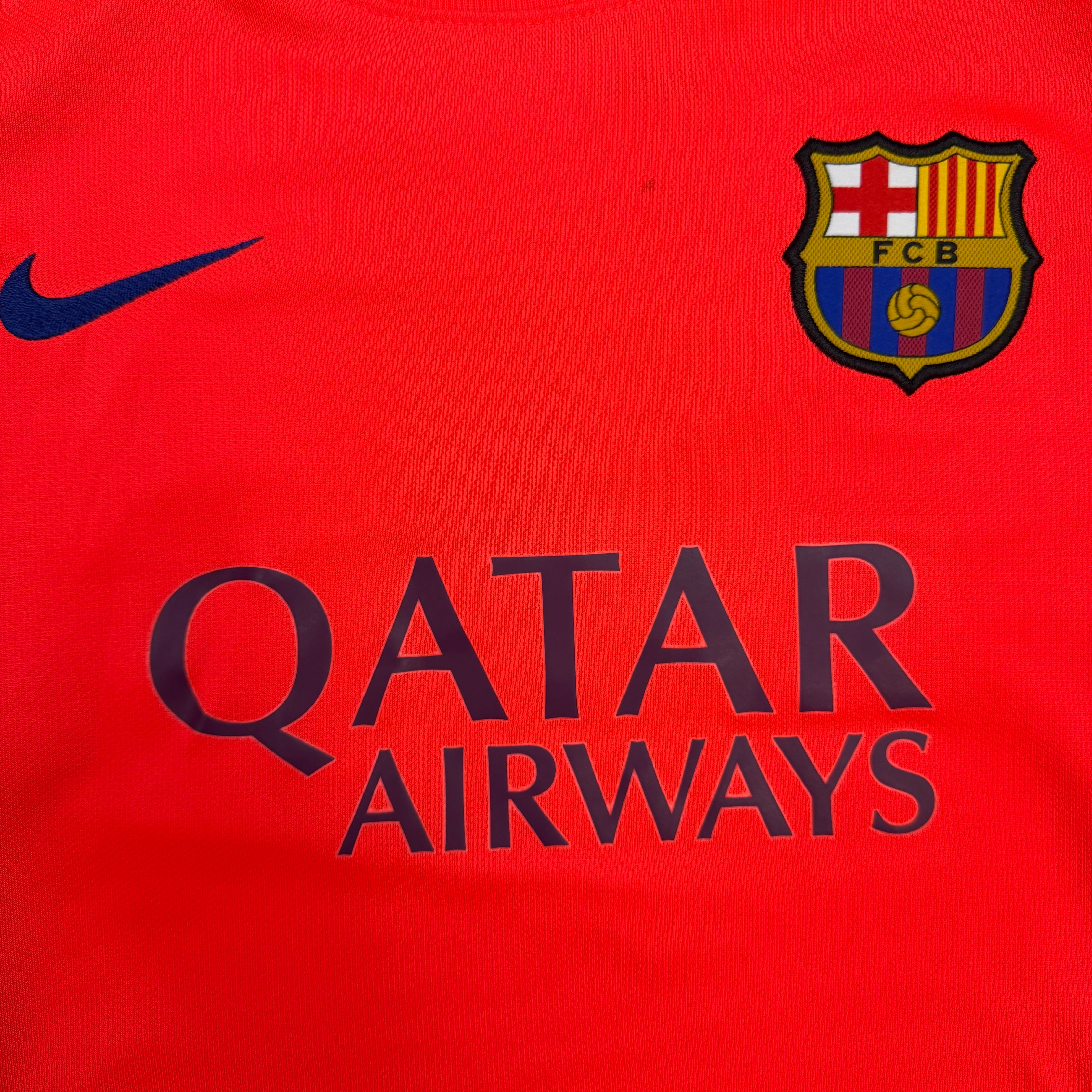 (W) 2014-15 Nike FC Barcelona Away Jersey Orange