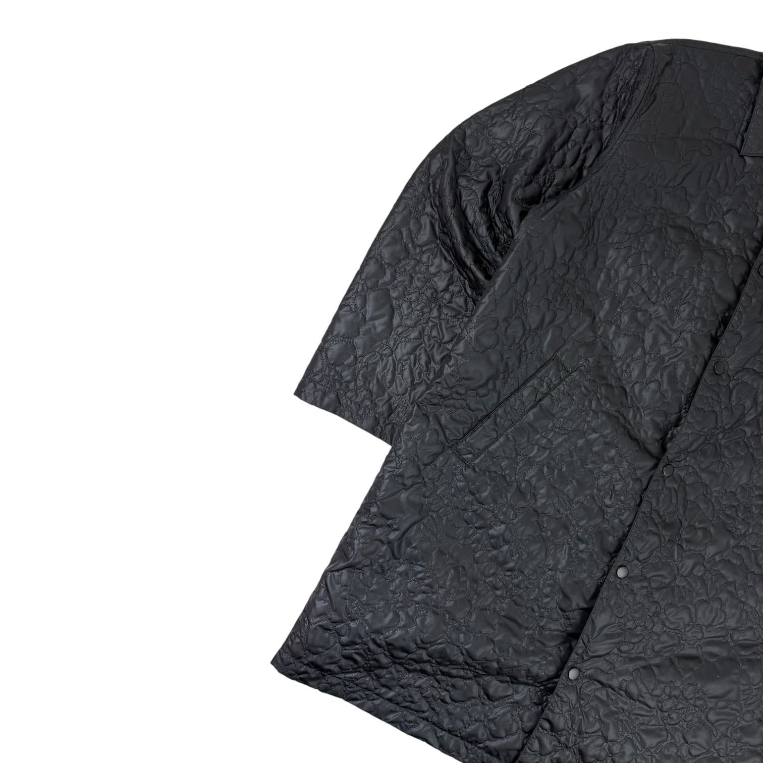 Stussy Ritters Long Quilted Jacket Black