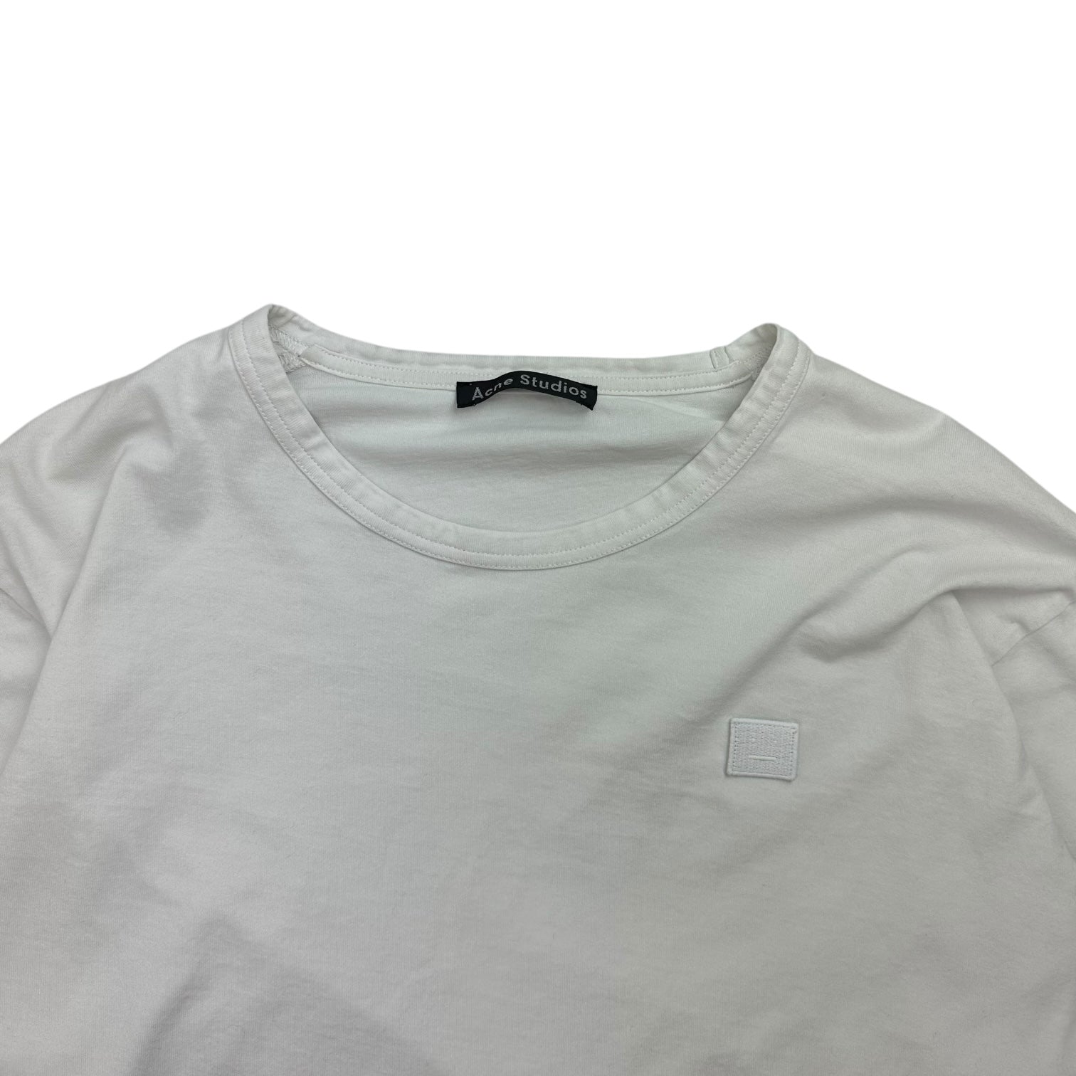 Acne Studios Nash Face L/S Tee White