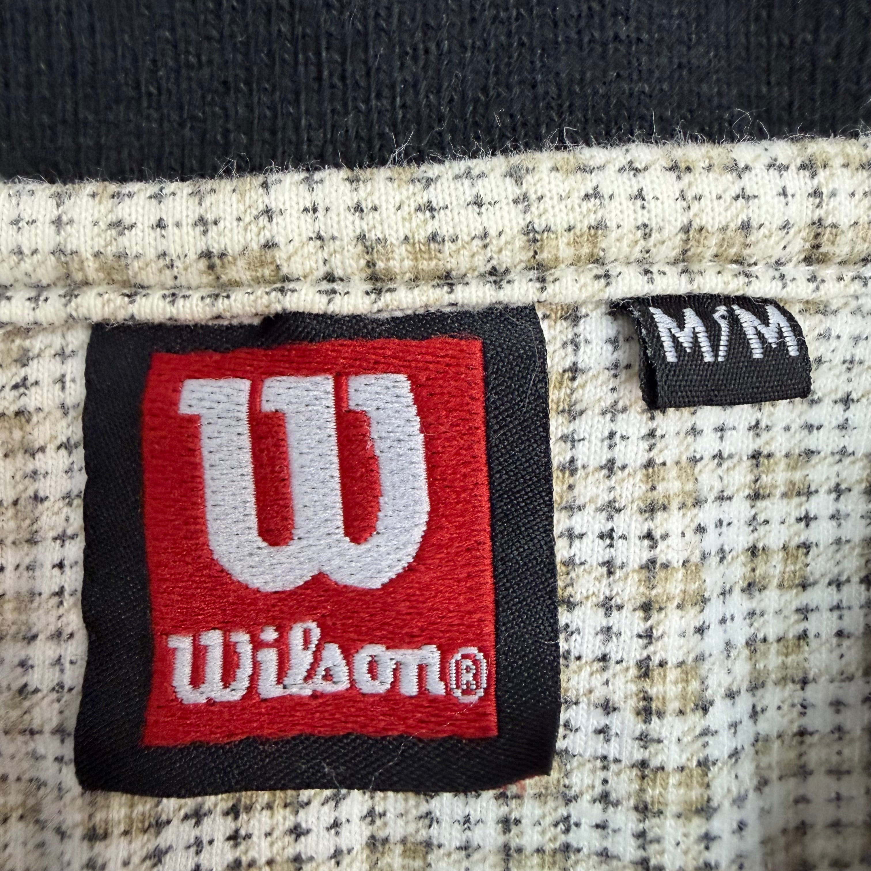 Vintage Wilson Embroidered Polo Shirt Beige