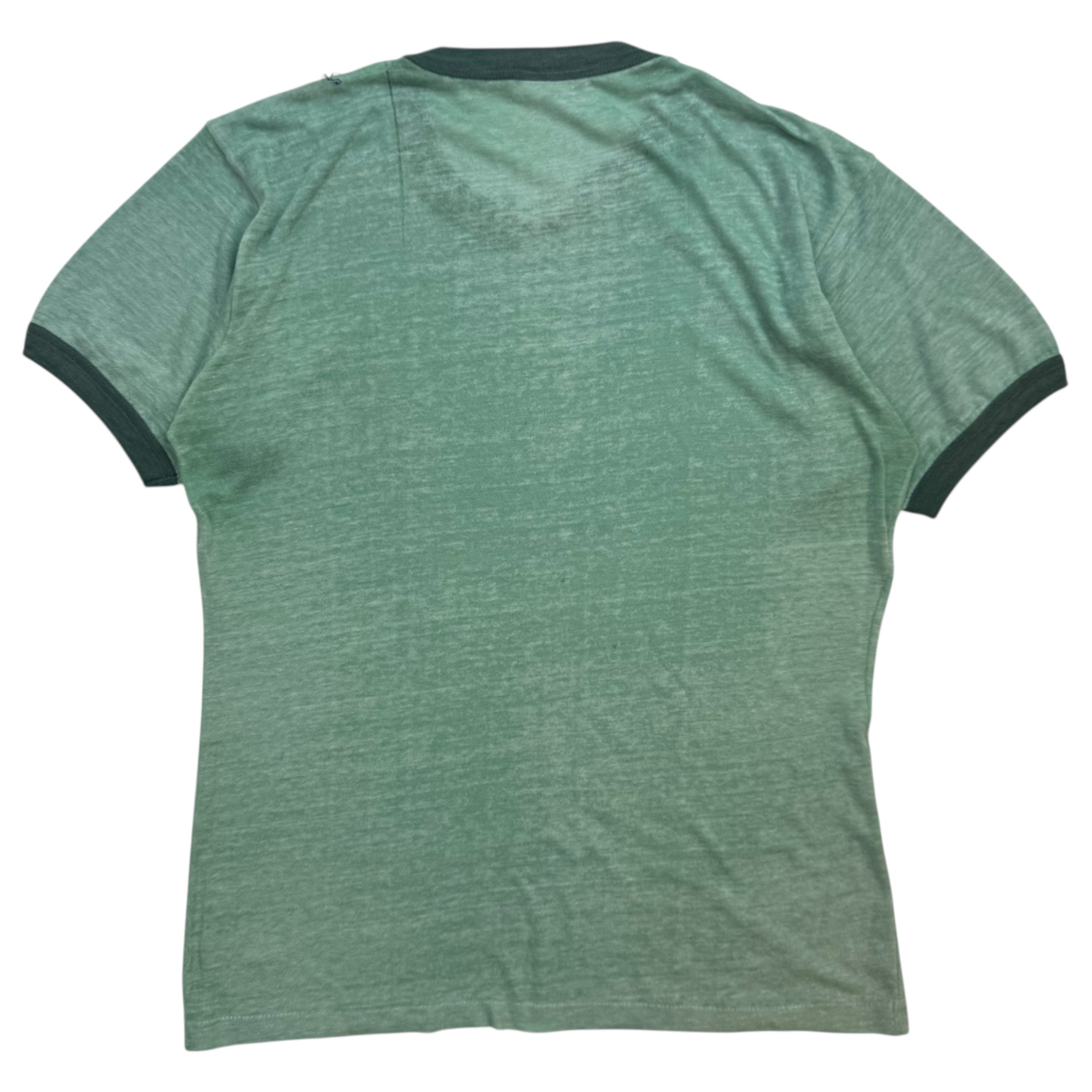 Vintage 1970's University Of Alberta Tee Faded Green