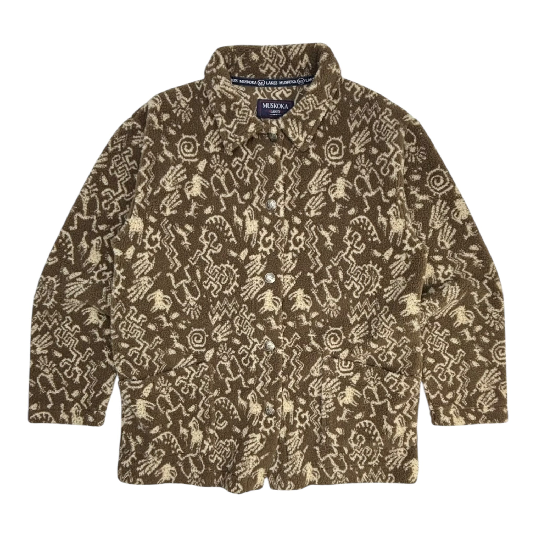 Vintage Muskoka Fleece Button Up Jacket