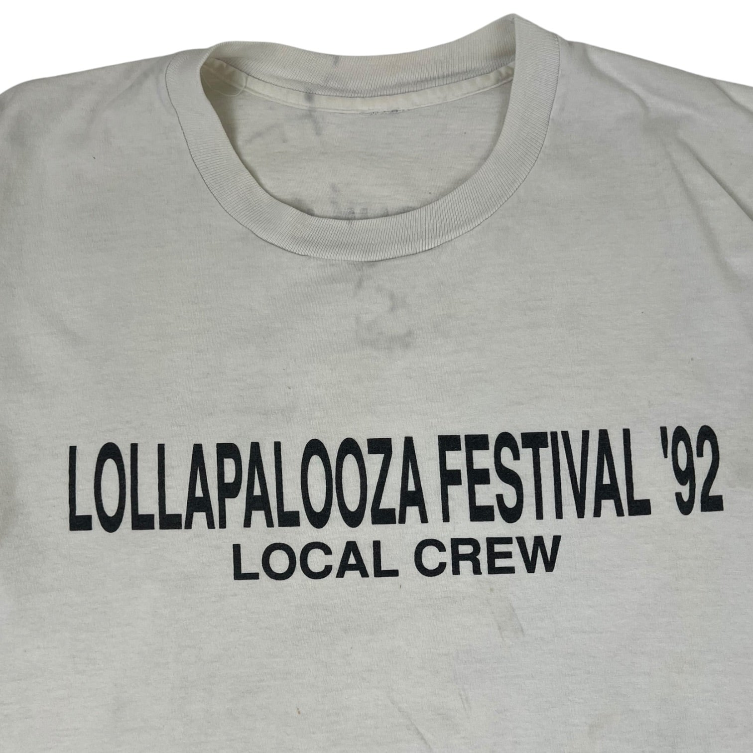 Vintage LOLLAPALOZZA Festival ‘92 “Local Crew” T-Shirt White