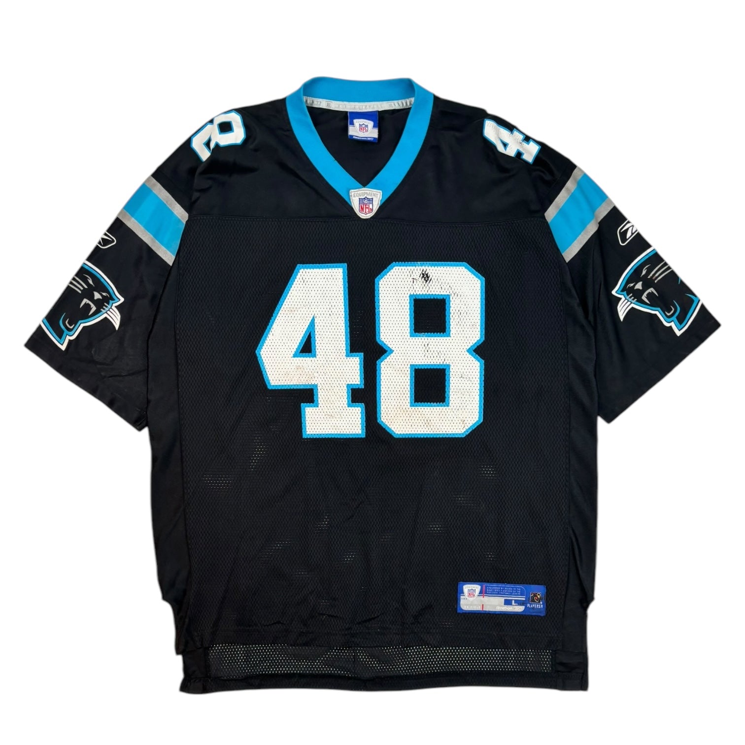 Vintage Reebok Carolina Panthers Thomas Davis Football Jersey Black