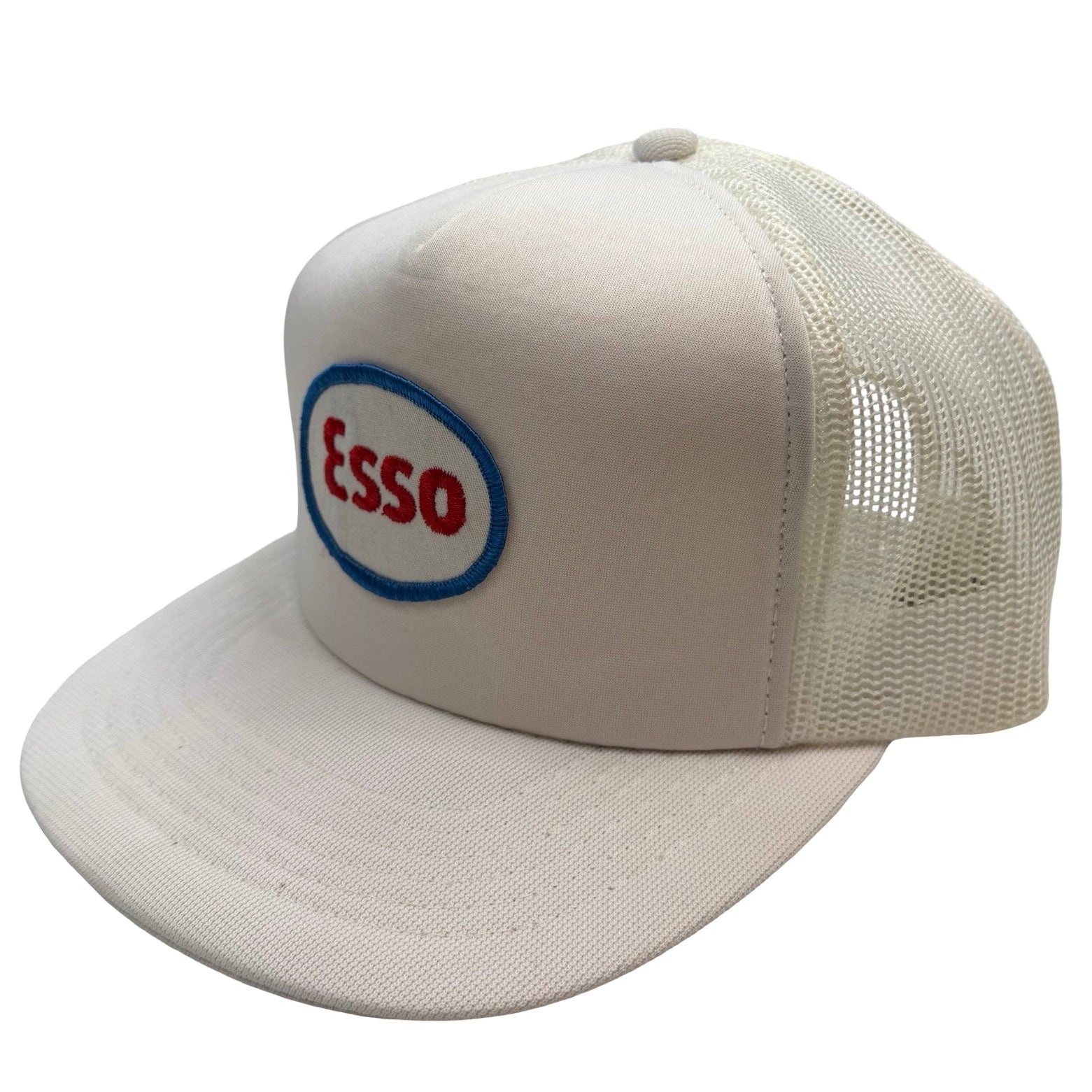 Vintage Esso Mesh Snapback Hat White