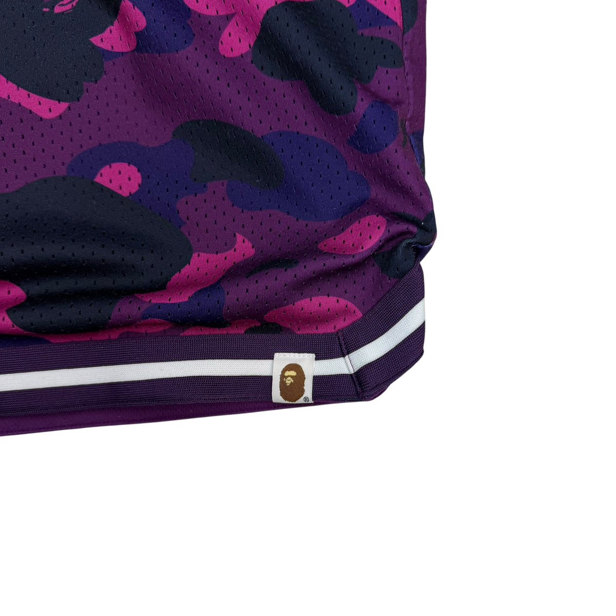 Bape Wide Fit Basketball Shorts Purple Camo