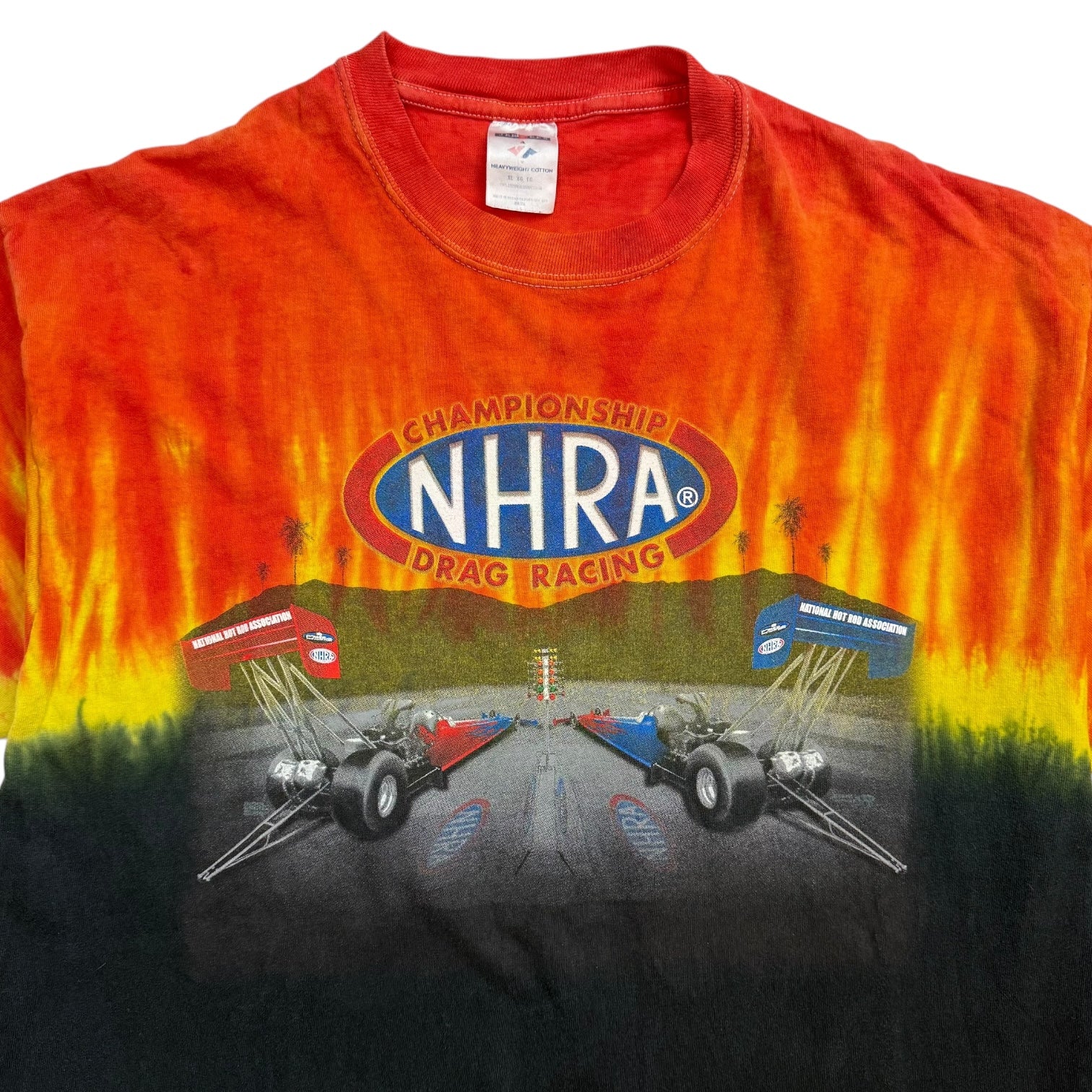 Vintage NHRA Burning Rubber Tee Black/Orange