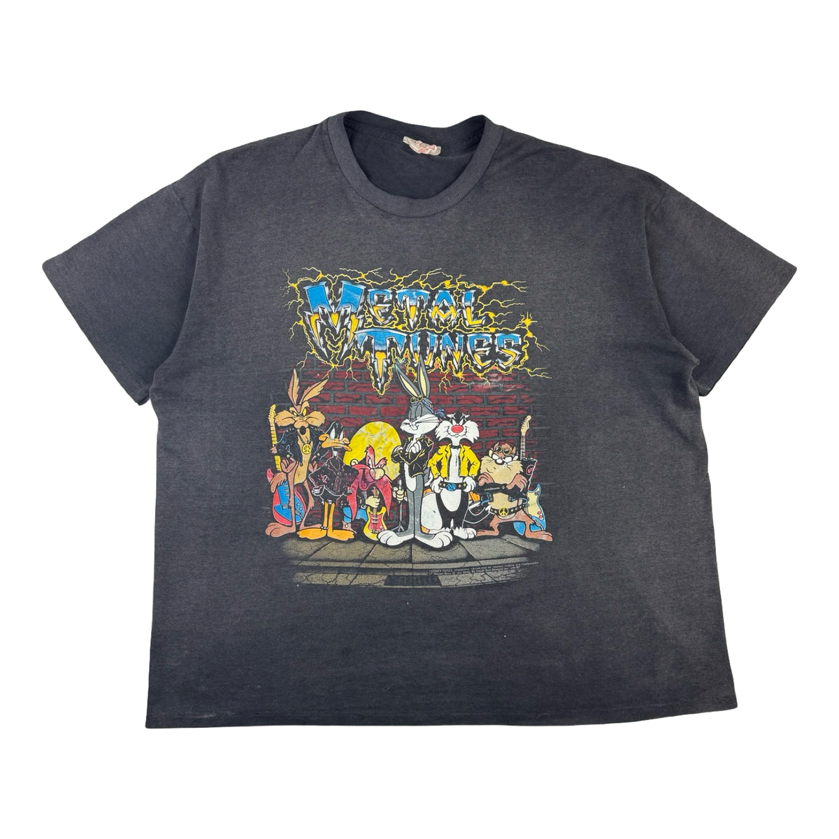 1993 Looney Tunes Metal Tunes T-Shirt Faded Black