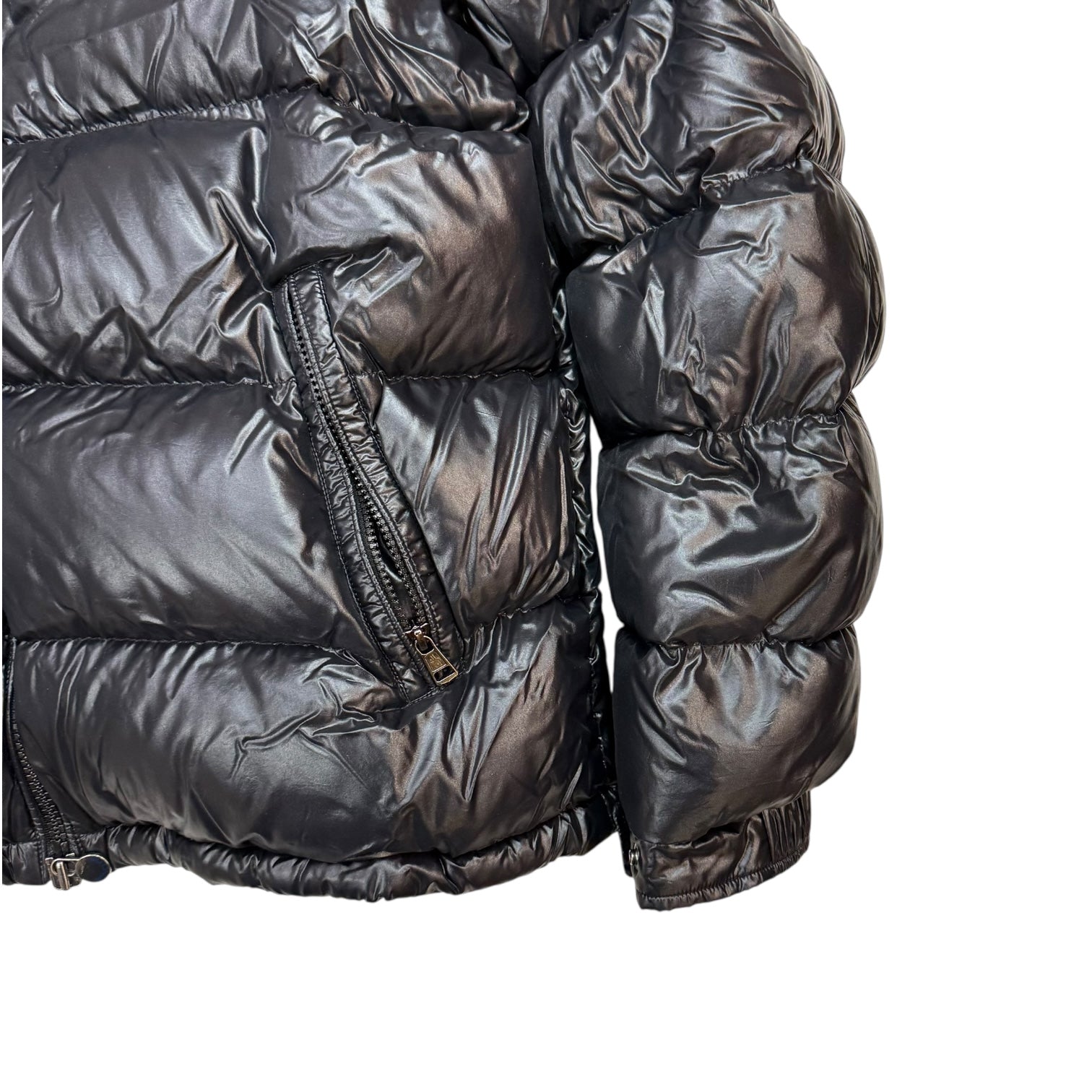 Moncler Maya Hooded Short Down Jacket Black