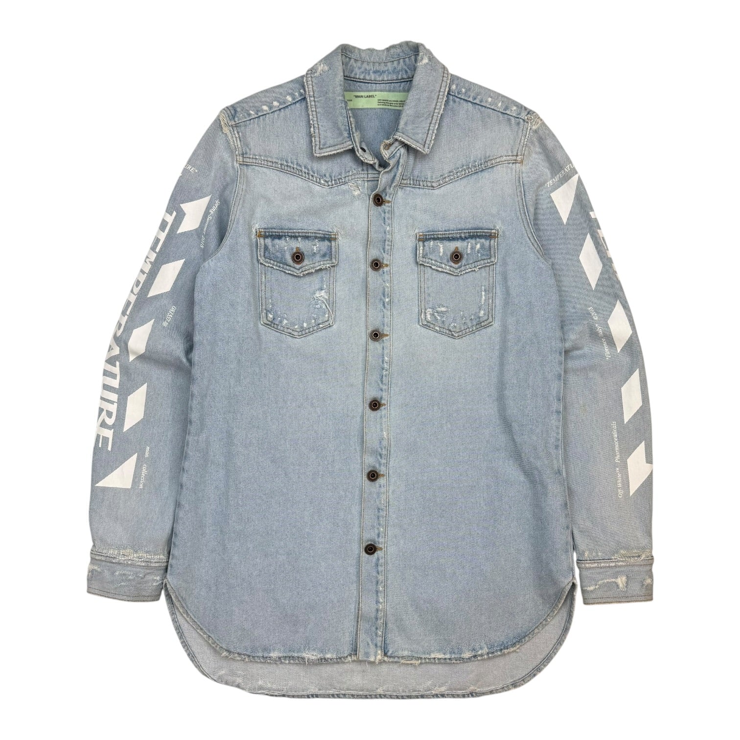 Off-White Temparture Denim Shirt Light Wash