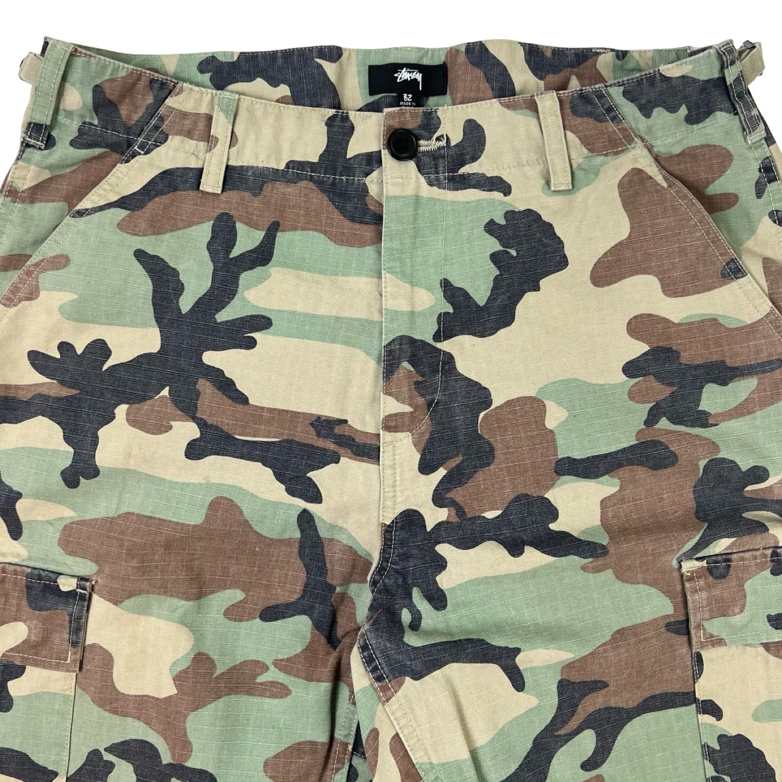 Stussy Ripstop Surplus Cargo Pants Green Camo