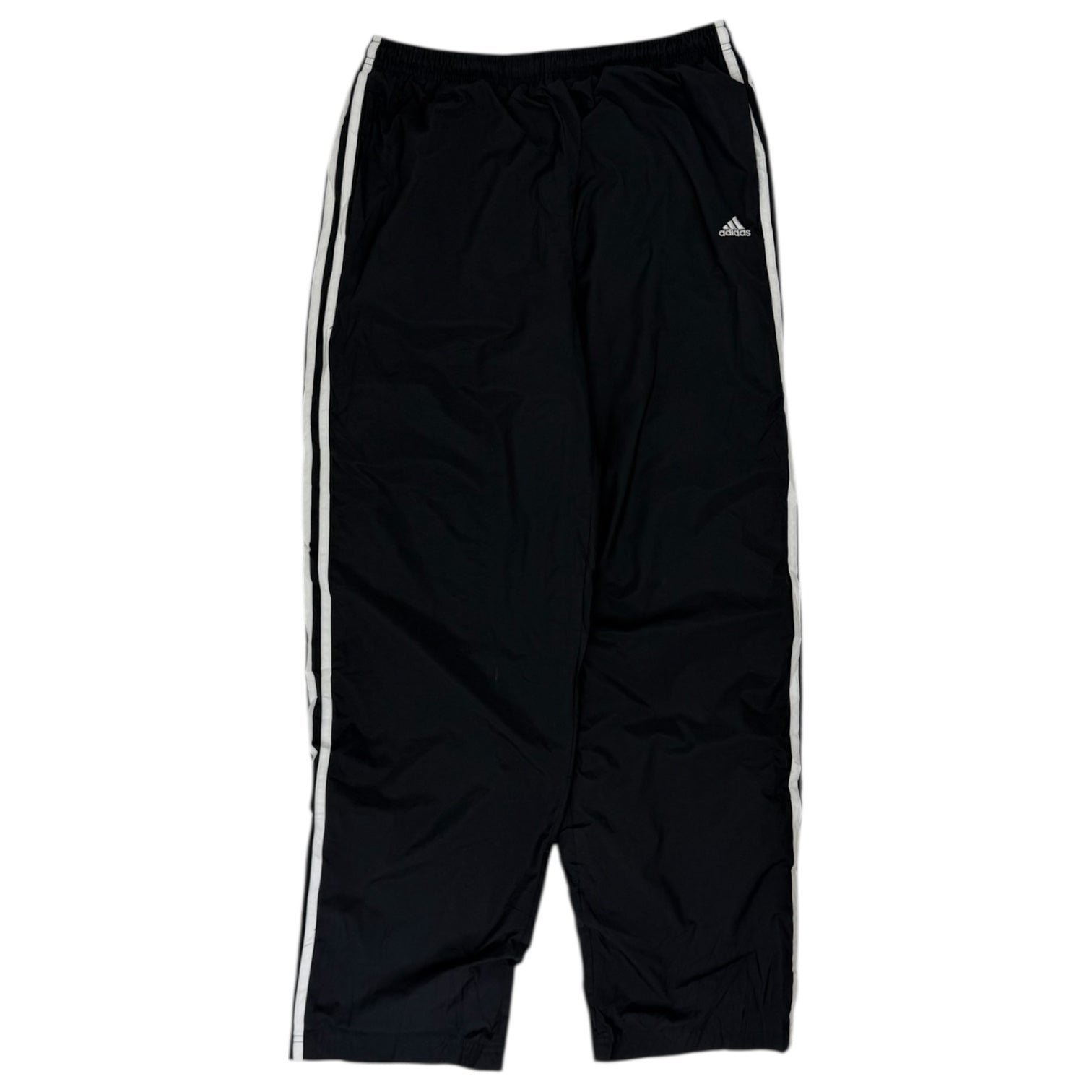 Vintage Black Adidas Striped Fleece Lined Trackpants