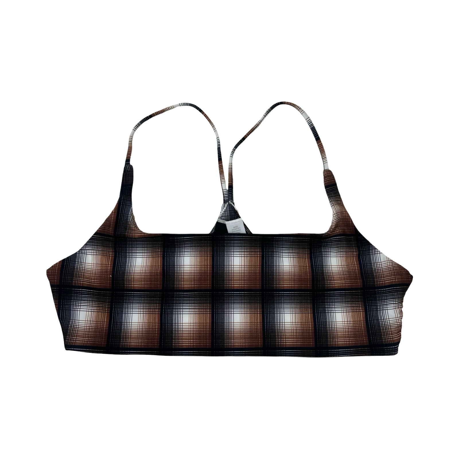 (W) Stüssy Halter Bikini Top Brown Plaid