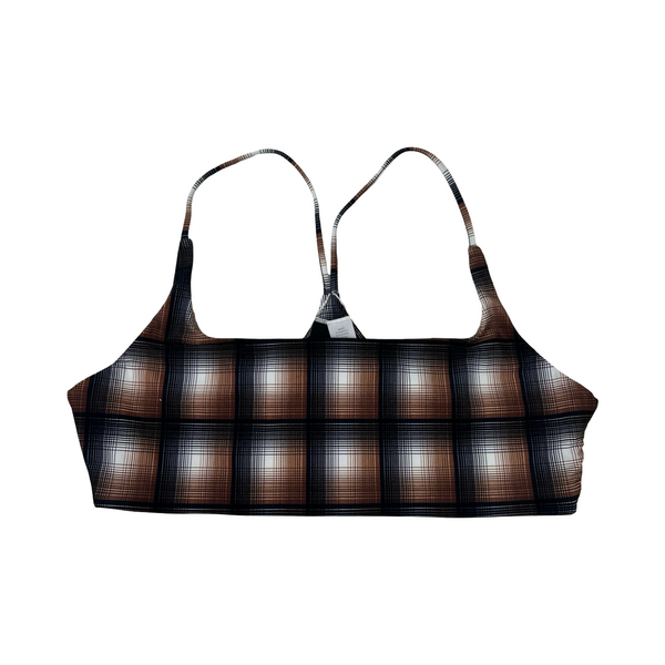 (W) Stüssy Halter Bikini Top Brown Plaid