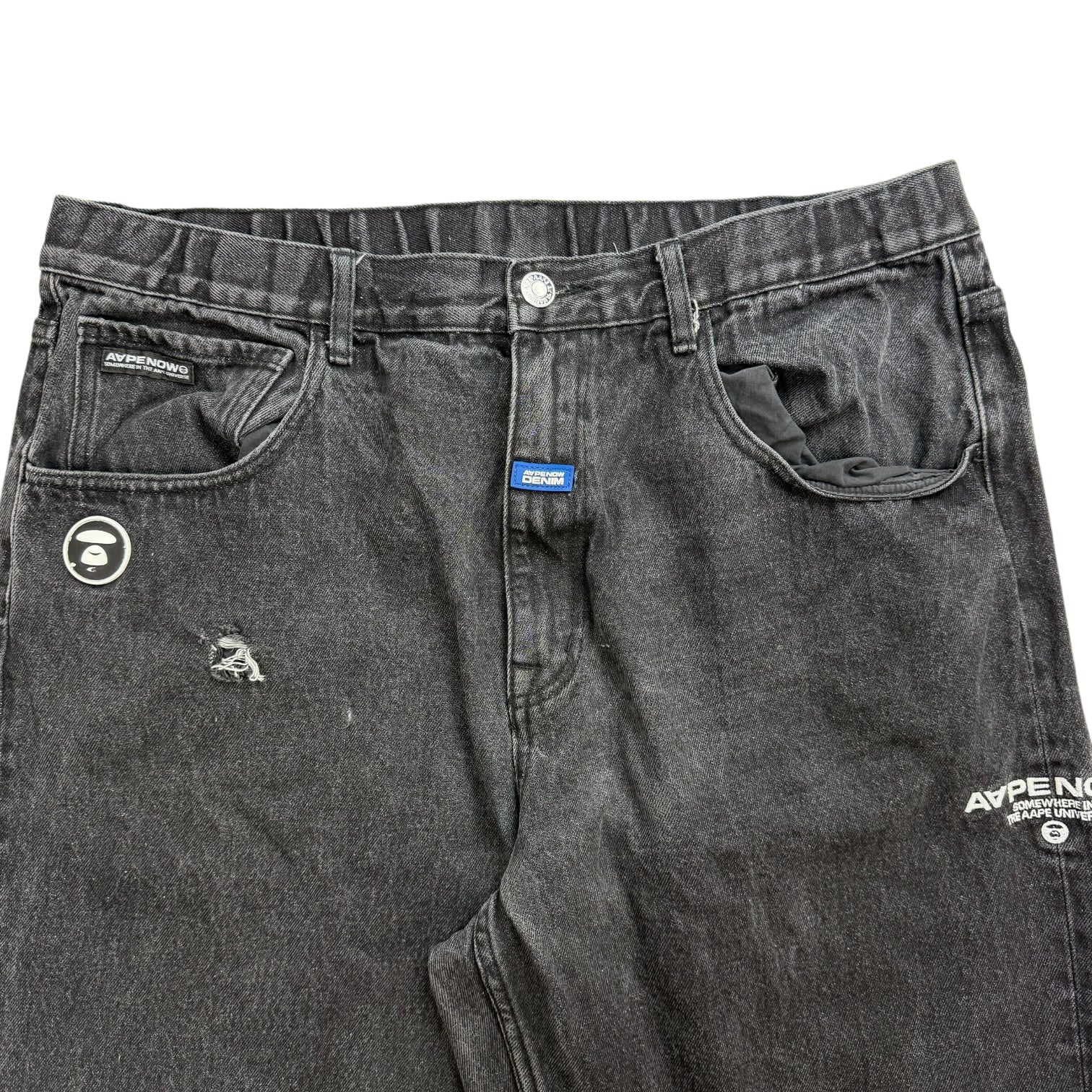 A Bathing Ape Aape Now Denim Pants Black