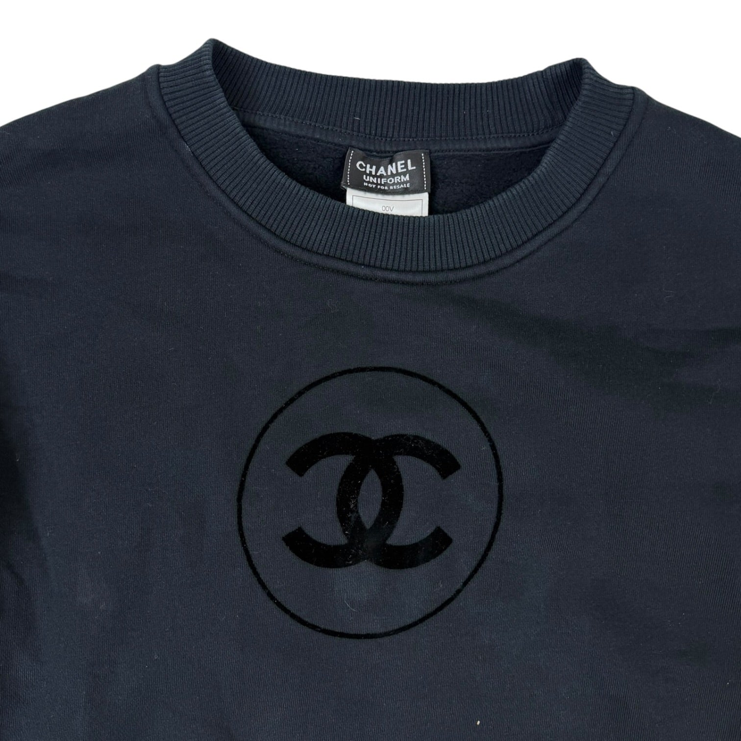 Vintage Chanel CC Logo Crewneck Black