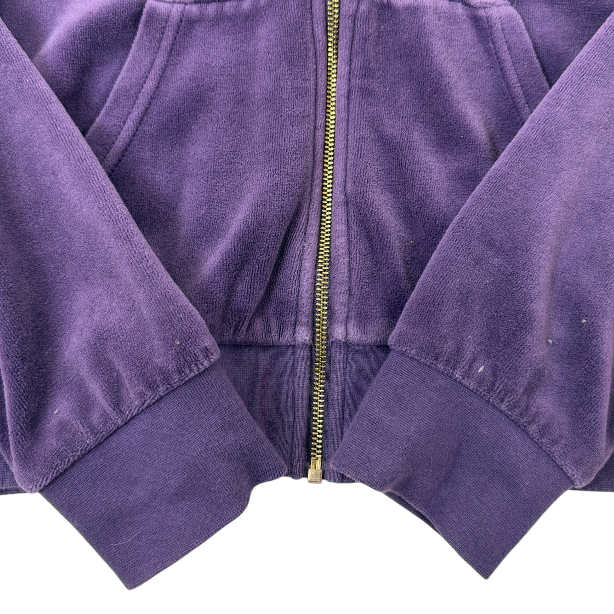 (W) Vintage Y2K Juicy Couture Purple Velour Track Jacket