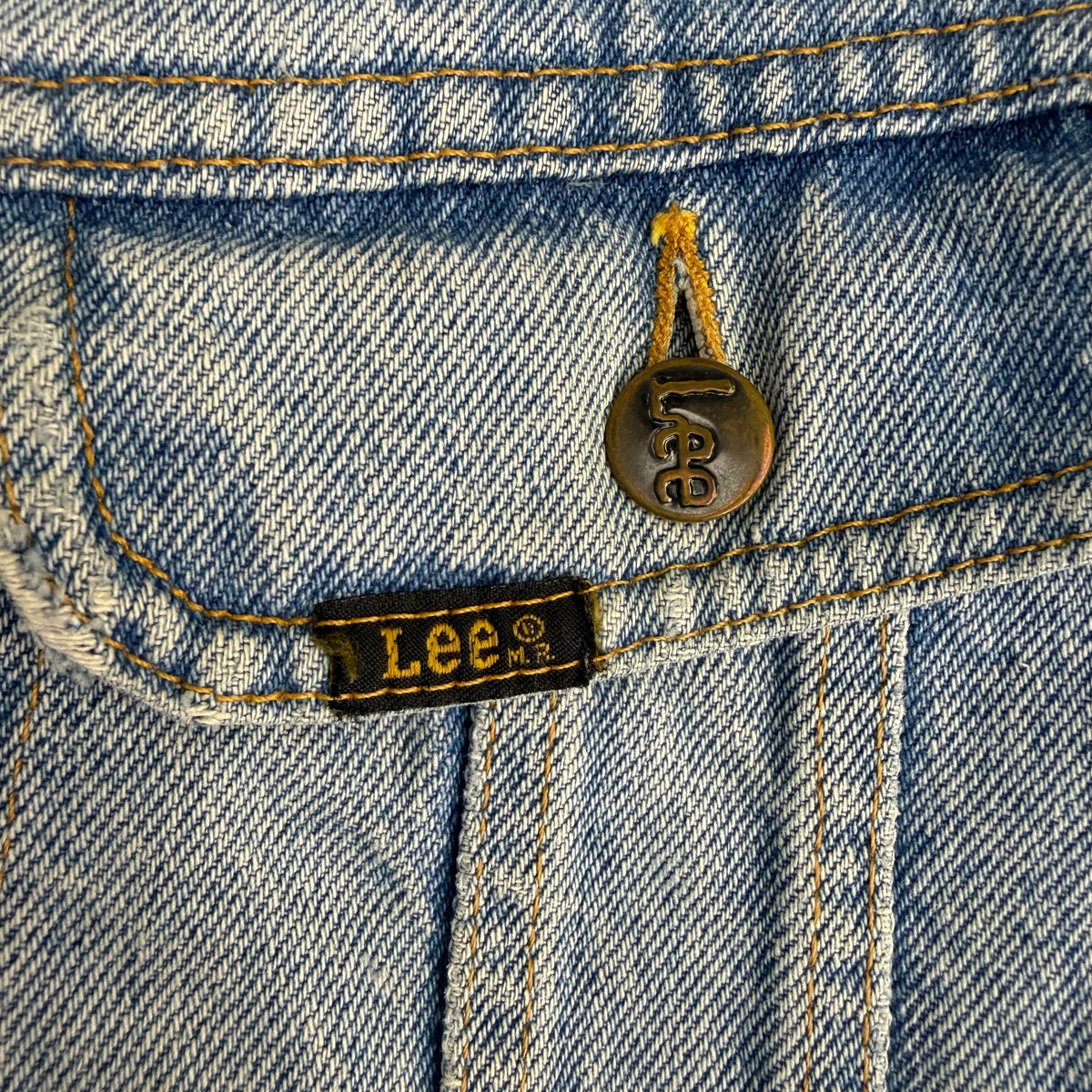 Vintage Lee Stormrider Blanket Lined Denim Trucker Jacket Blue