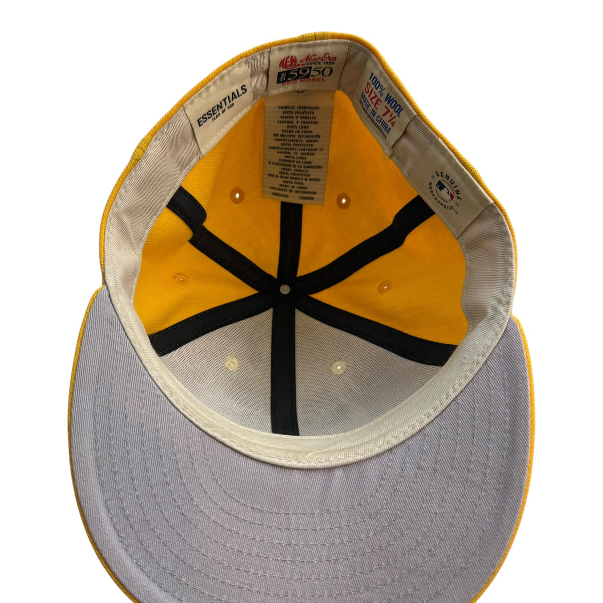 Fear Of God Essentials x New Era 59fifty Fitted Hat Yellow/White