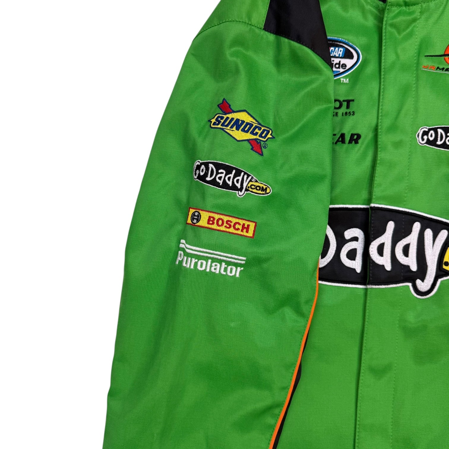 Vintage Womens NASCAR Danica Patrick Race Jacket Green/Black