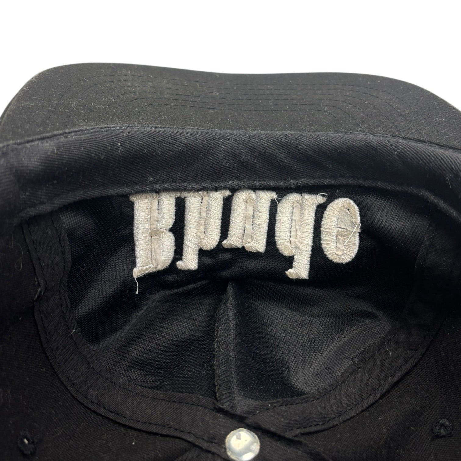 Rhude Script Denim Hat Washed Black