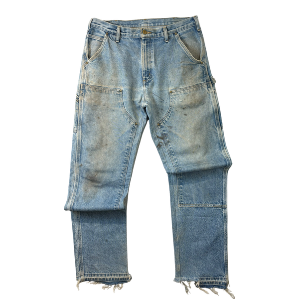 Carhartt Double Knee Denim Pants Blue
