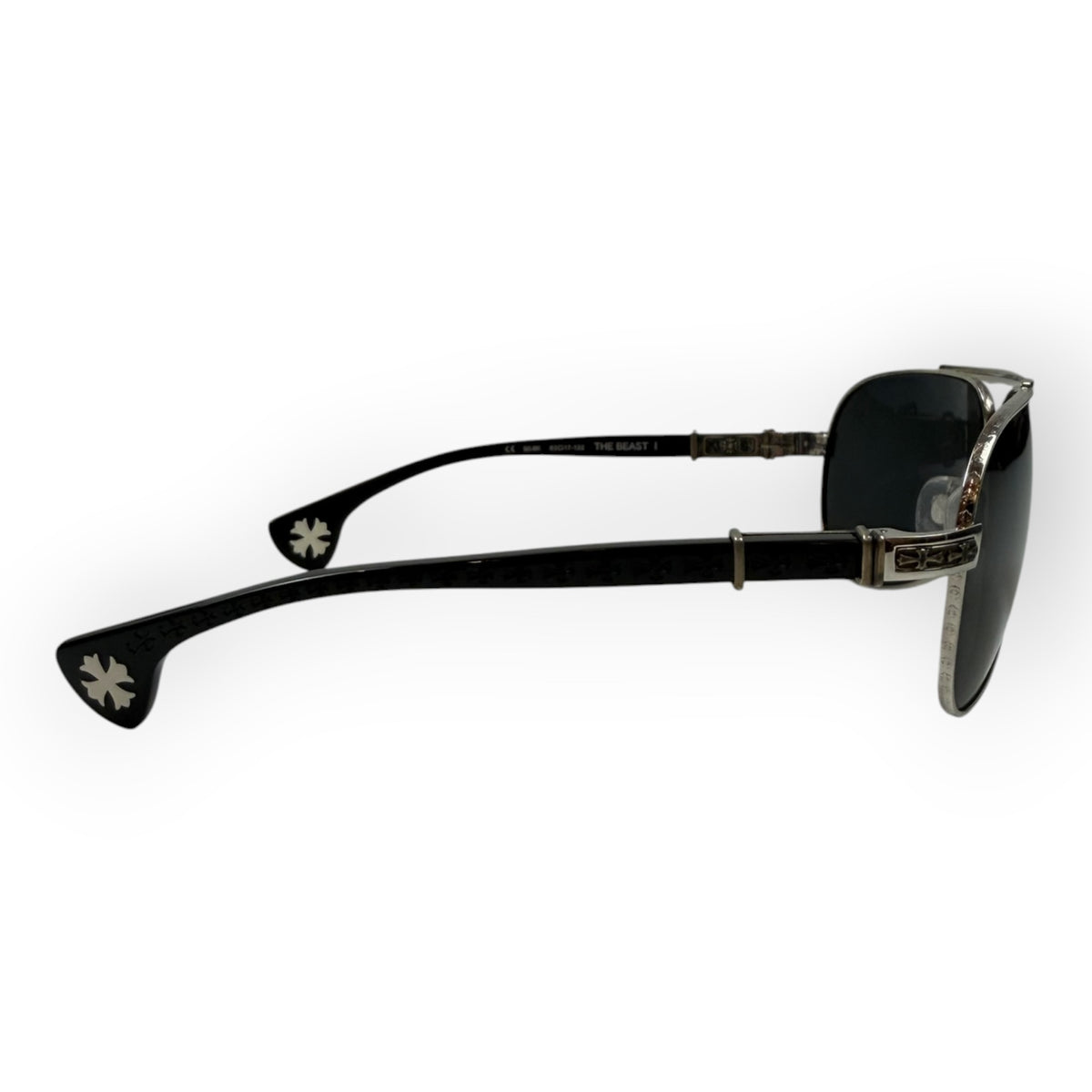 Chrome Hearts The Beast Avaitor Sun Glasses Silver/Black