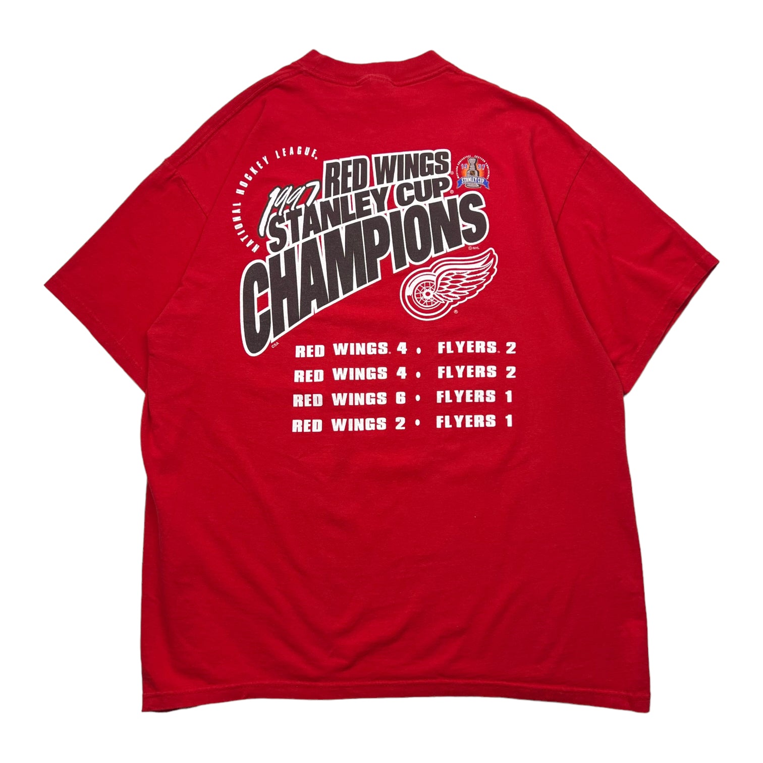 1997 Detroit Res Wings Stanley Cup Champs Tee