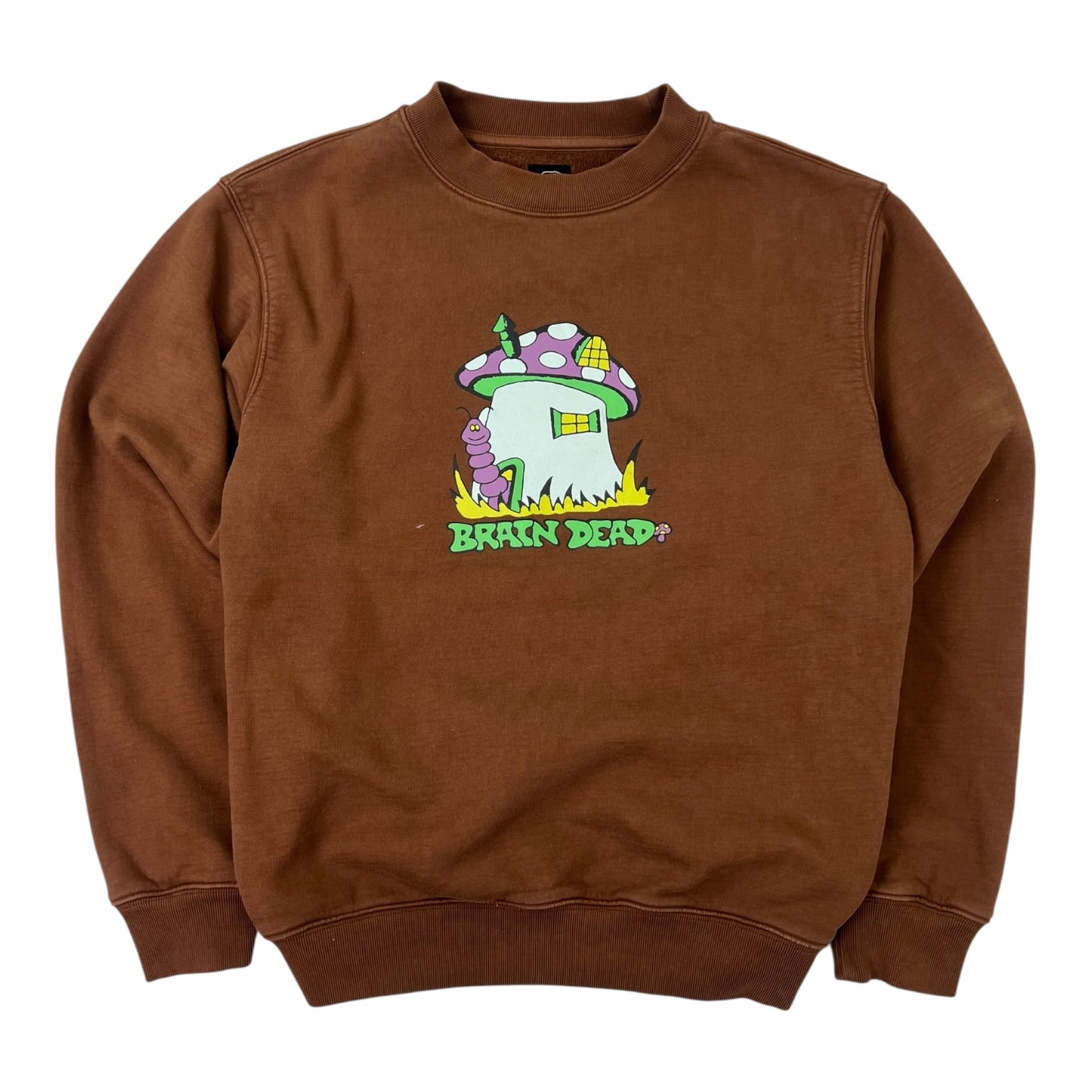 Brain Dead Mushroom House Crewneck Brown