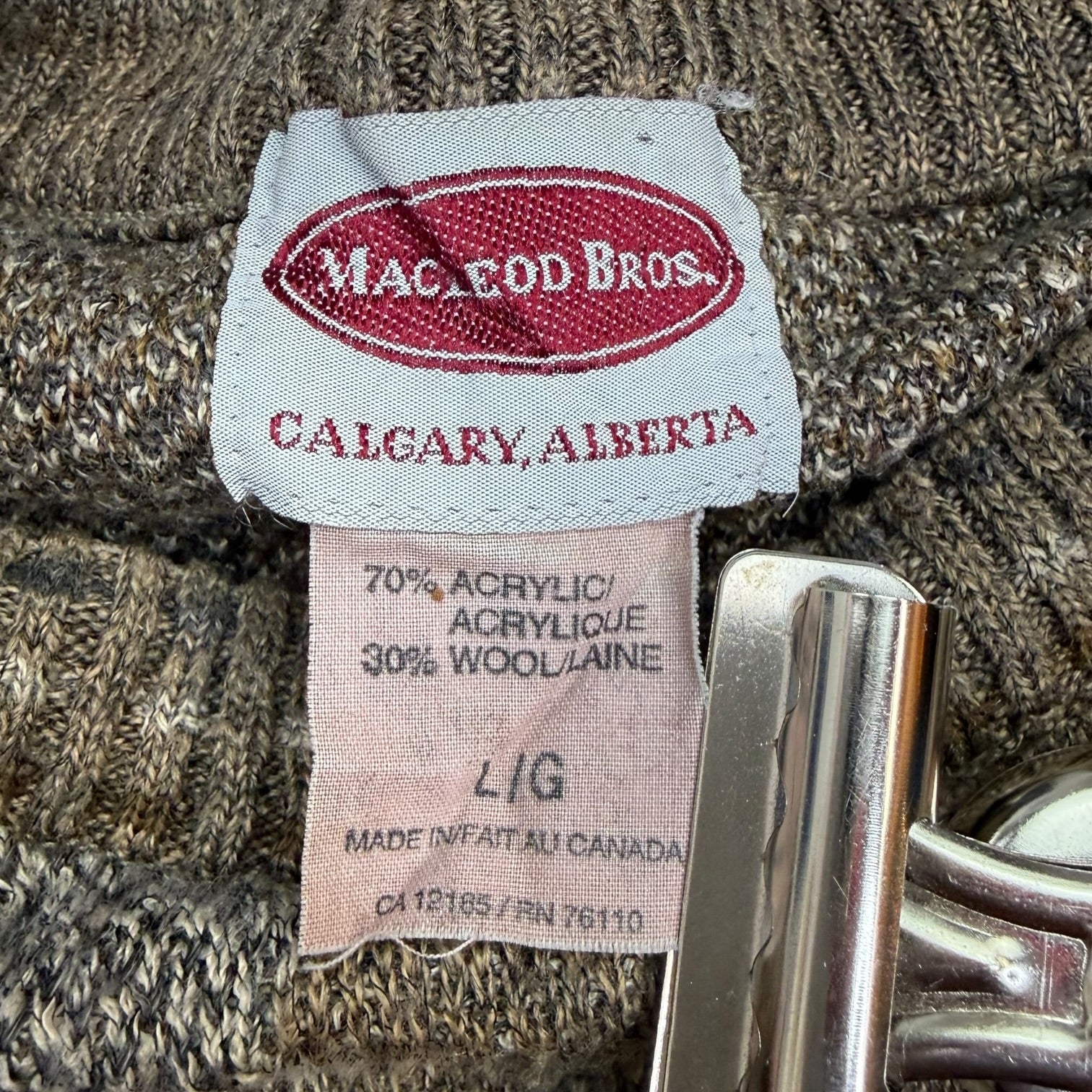 Vintage Bird Knit Sweater Brown