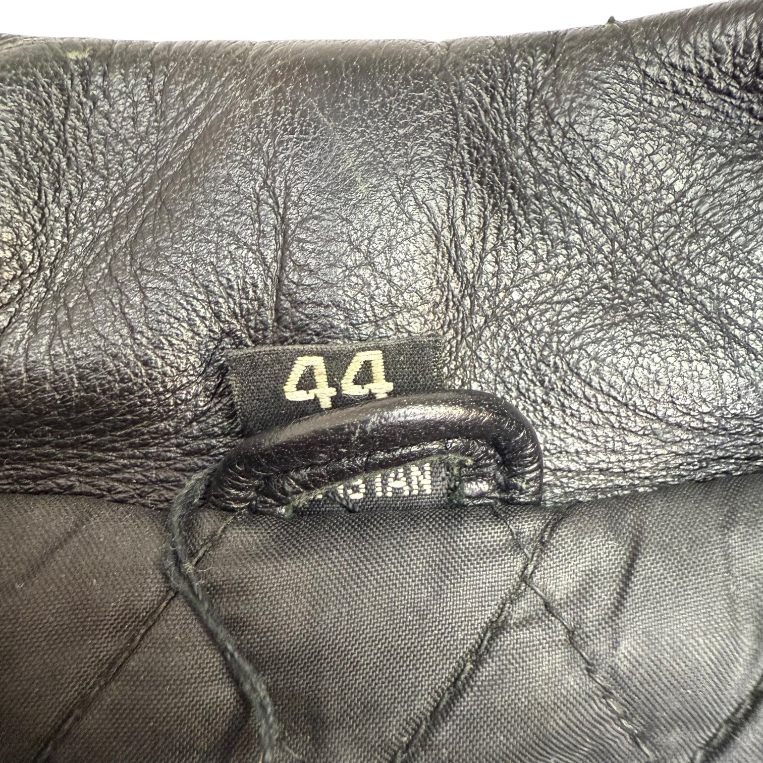 Vintage FMC Leather Moto Zip Jacket Black