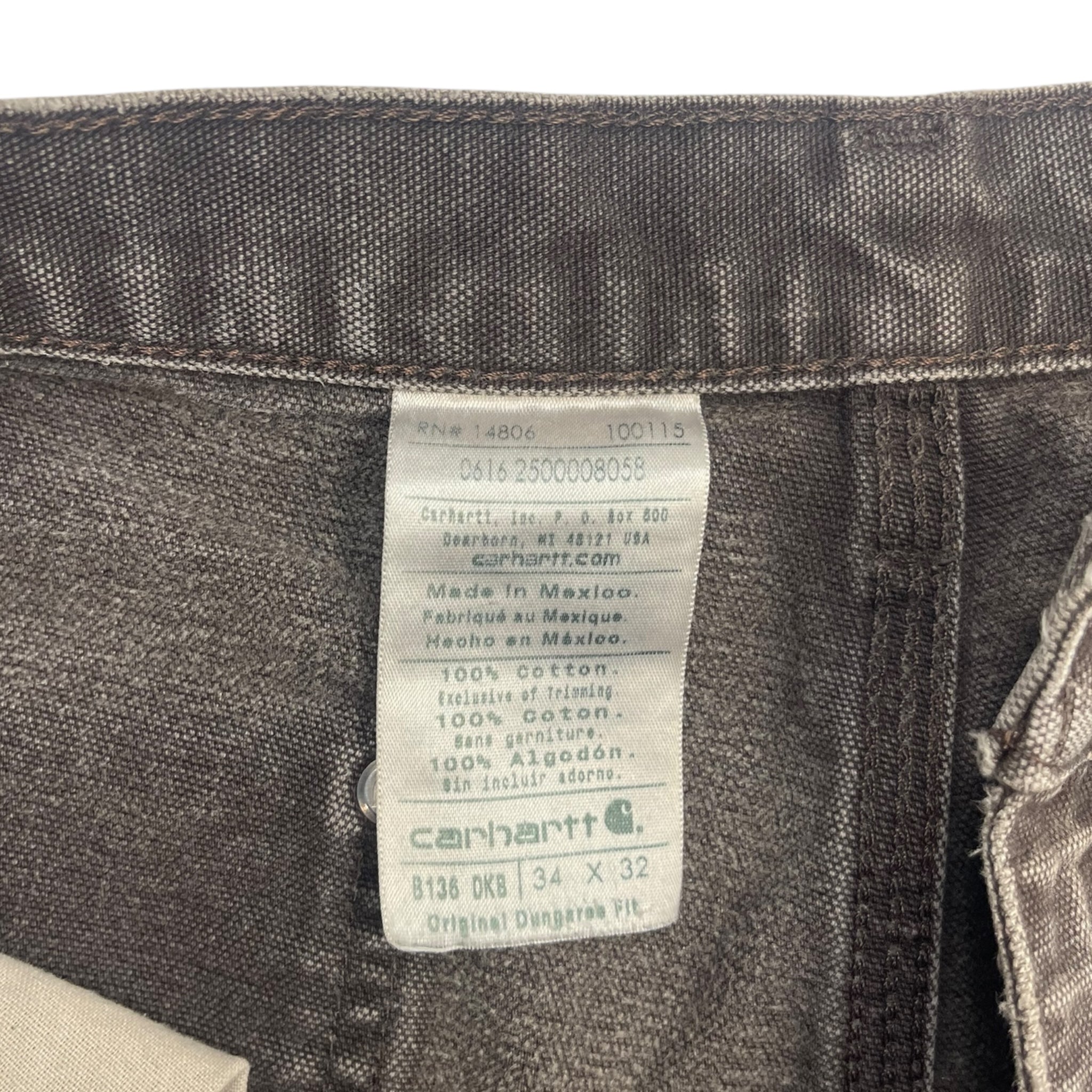 Vintage Carhartt Double Knee Carpenter Pants Faded Brown