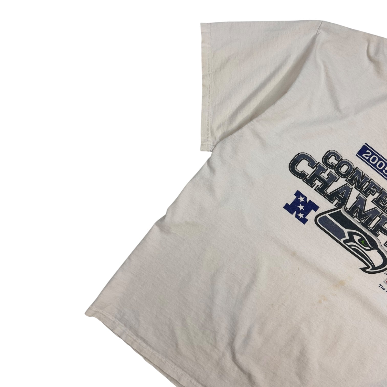 Vintage 2005 Seattle Seahawks NFC Conference Champions T-Shirt White