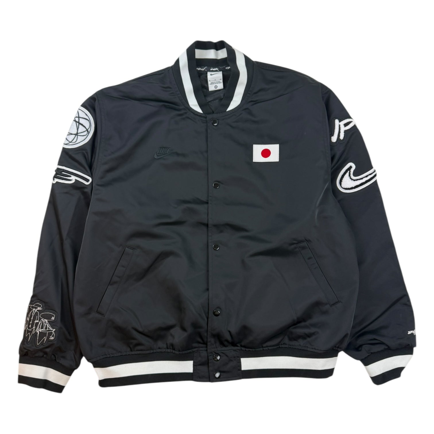 Nike x Futura Japan Exclusive Dugout Satin Jacket Black