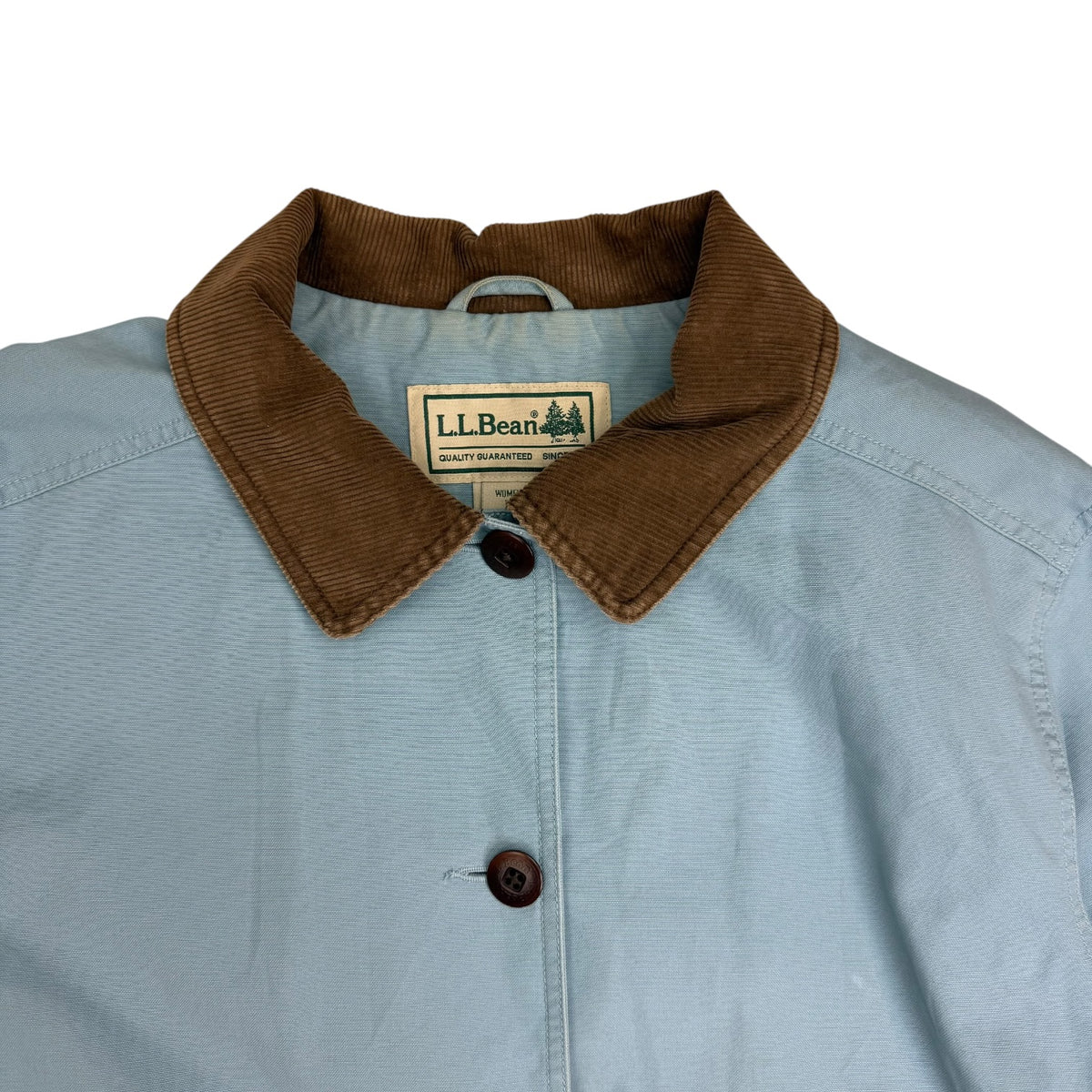 (W) Vintage L.L. Bean Canvas Chore Coat Light Blue