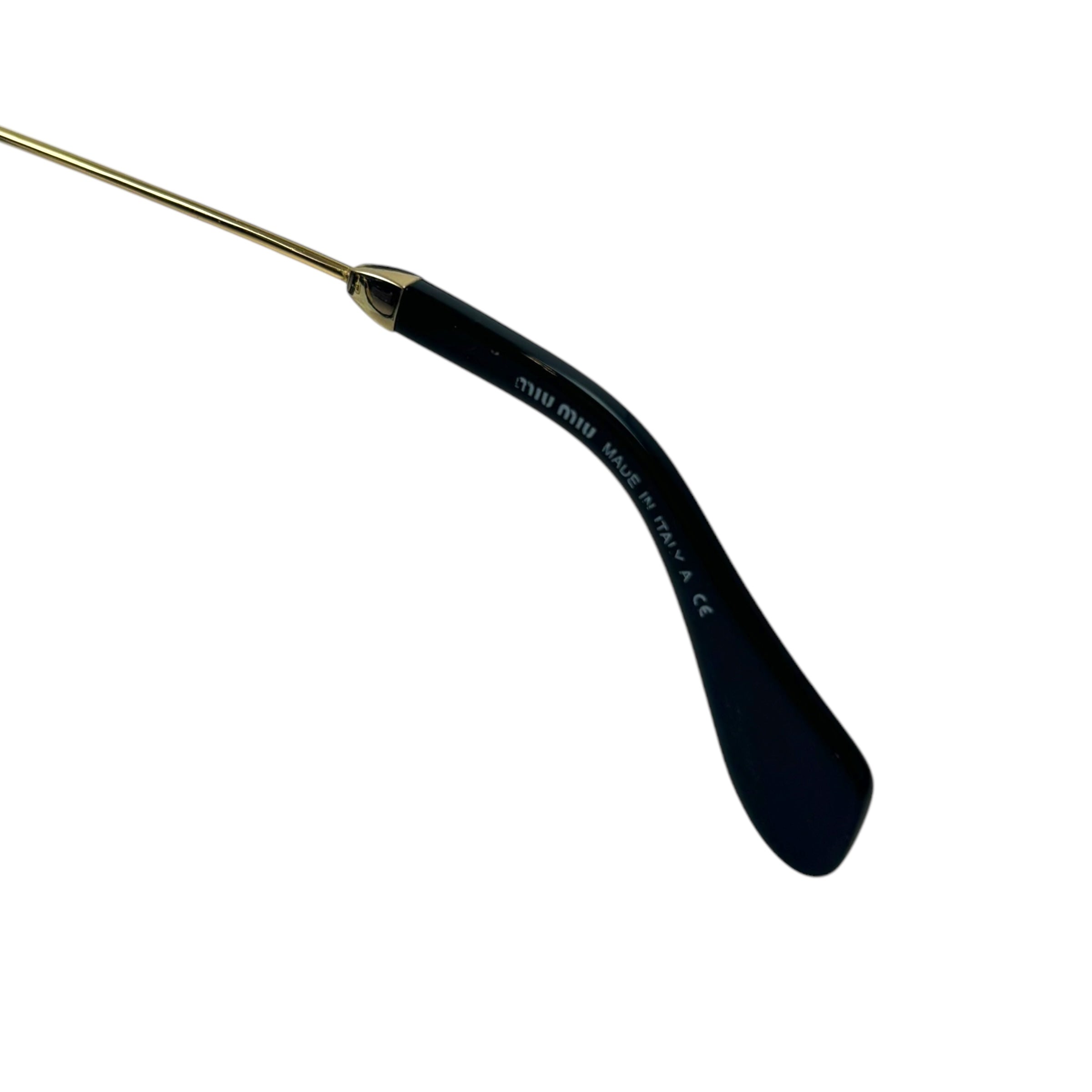 Miu Miu Cat Eye Gradient Lens Sunglasses Black/Gold