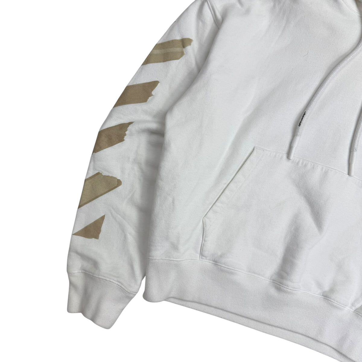 Off-White Tape Diag Arrows Hoodie White